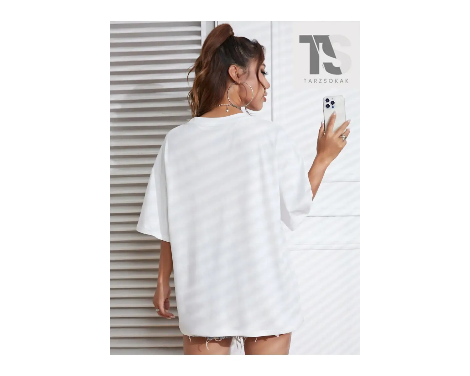 Coolane Kadın Düz Renk Düşük Omuz Tişört