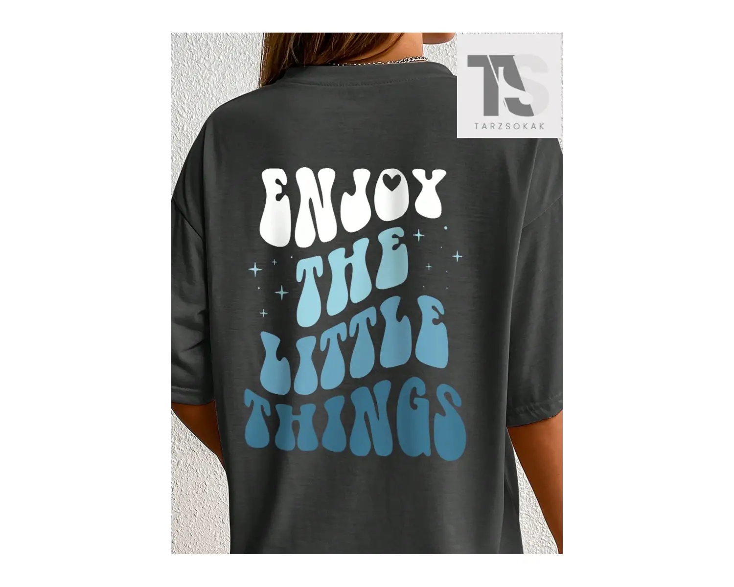 Coolane Karikatür Mektup Baskı Kısa Kollu Tişört