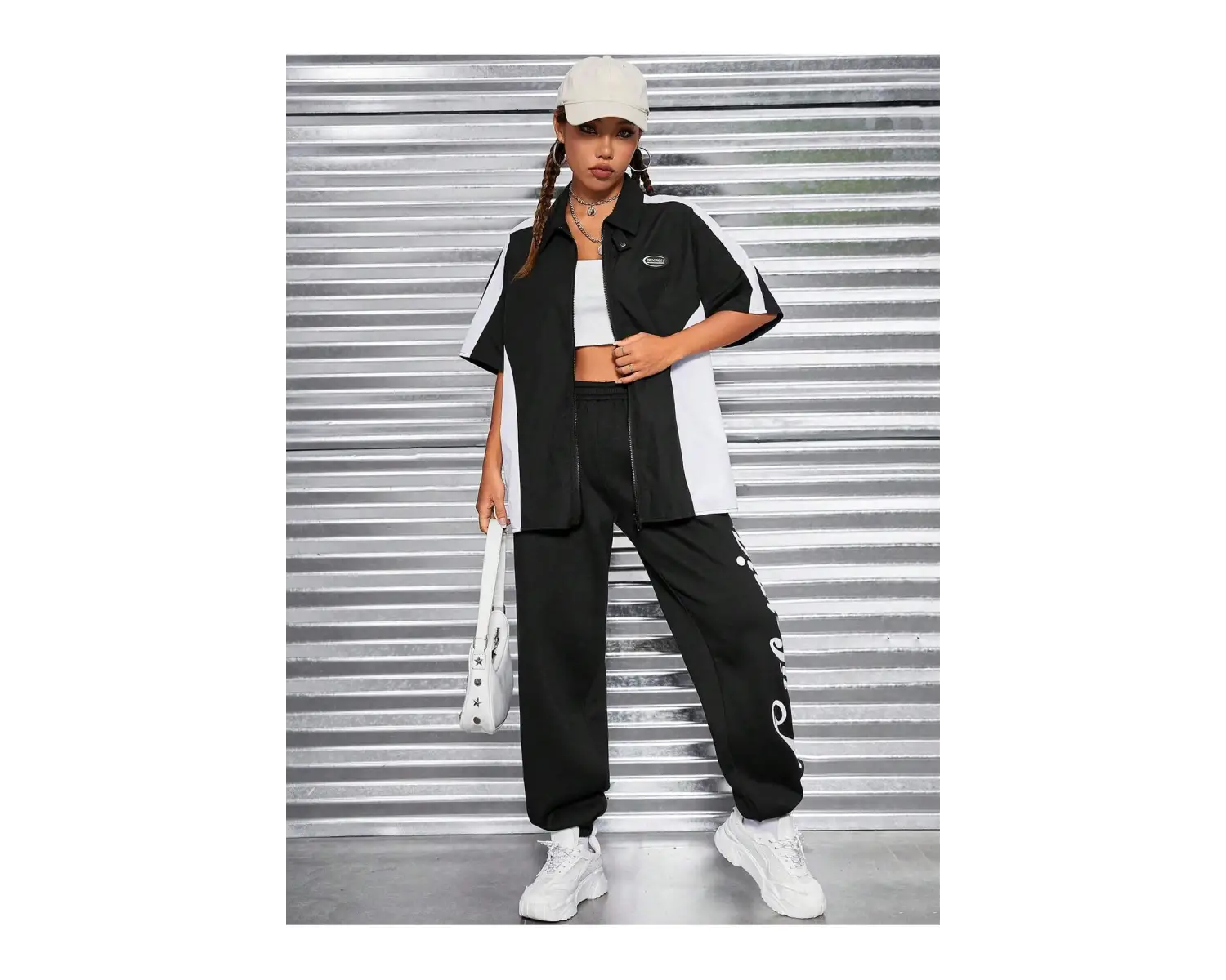 Coolane Letter Graphic Elastic Waist 4 Mevsim Eşofman