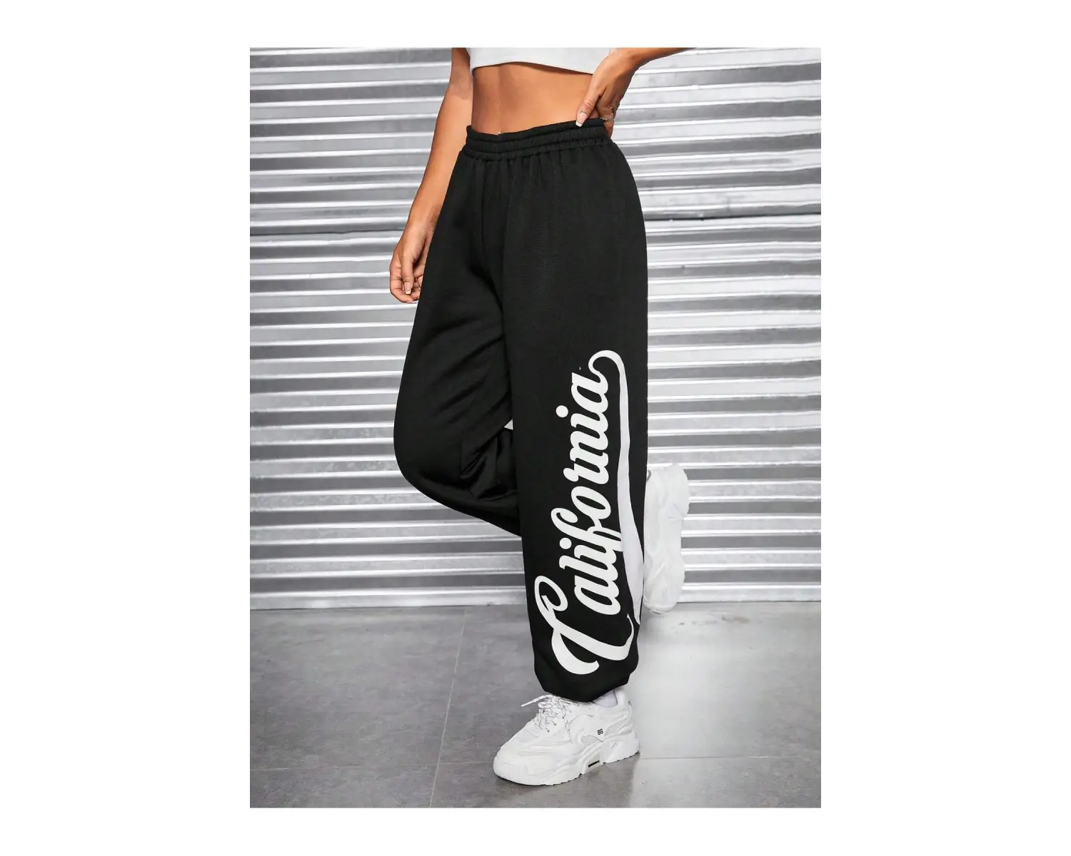 Coolane Letter Graphic Elastic Waist 4 Mevsim Eşofman