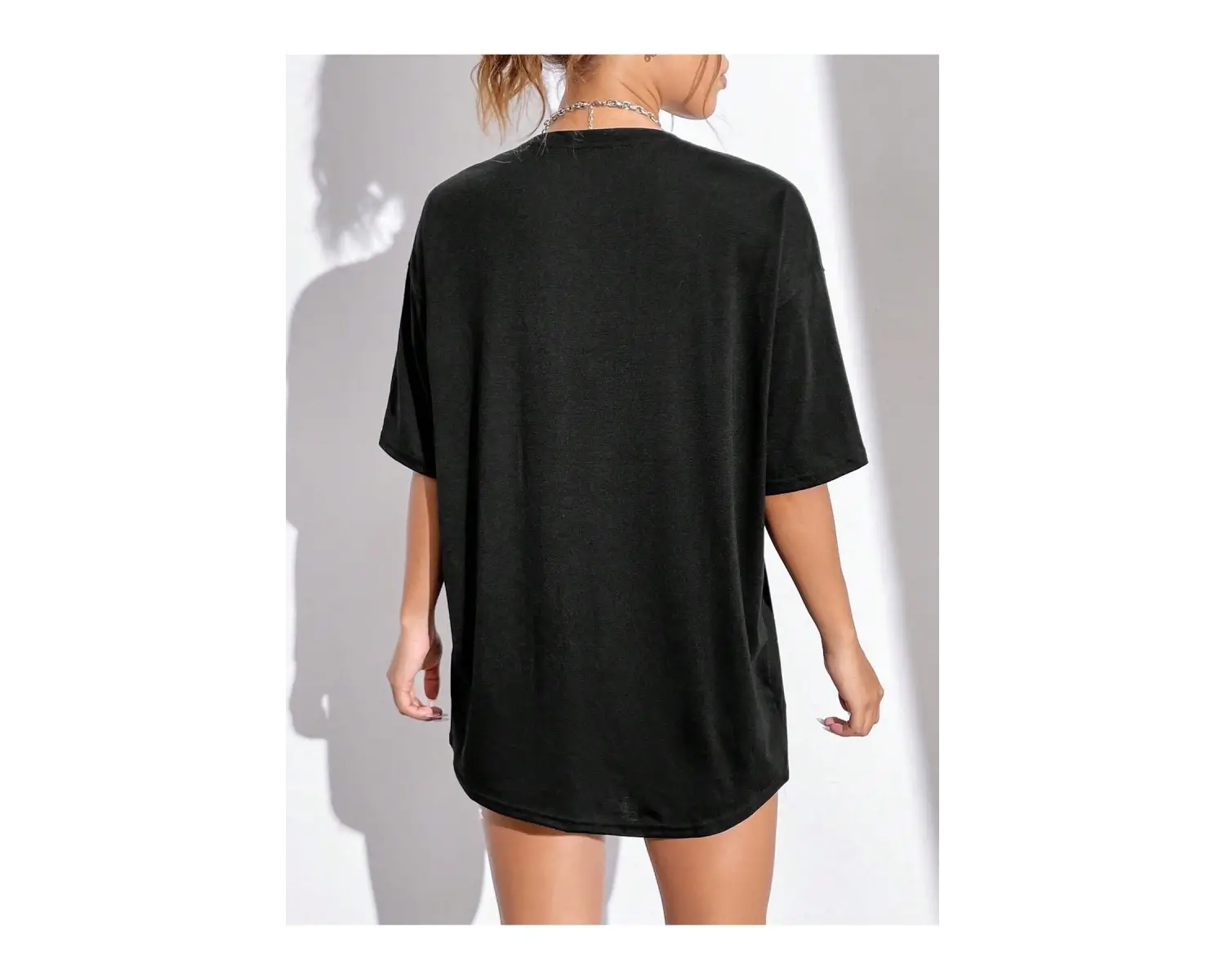 Coolane Motosiklet ve Harf Grafikli Düşük Omuz Oversize Tişört