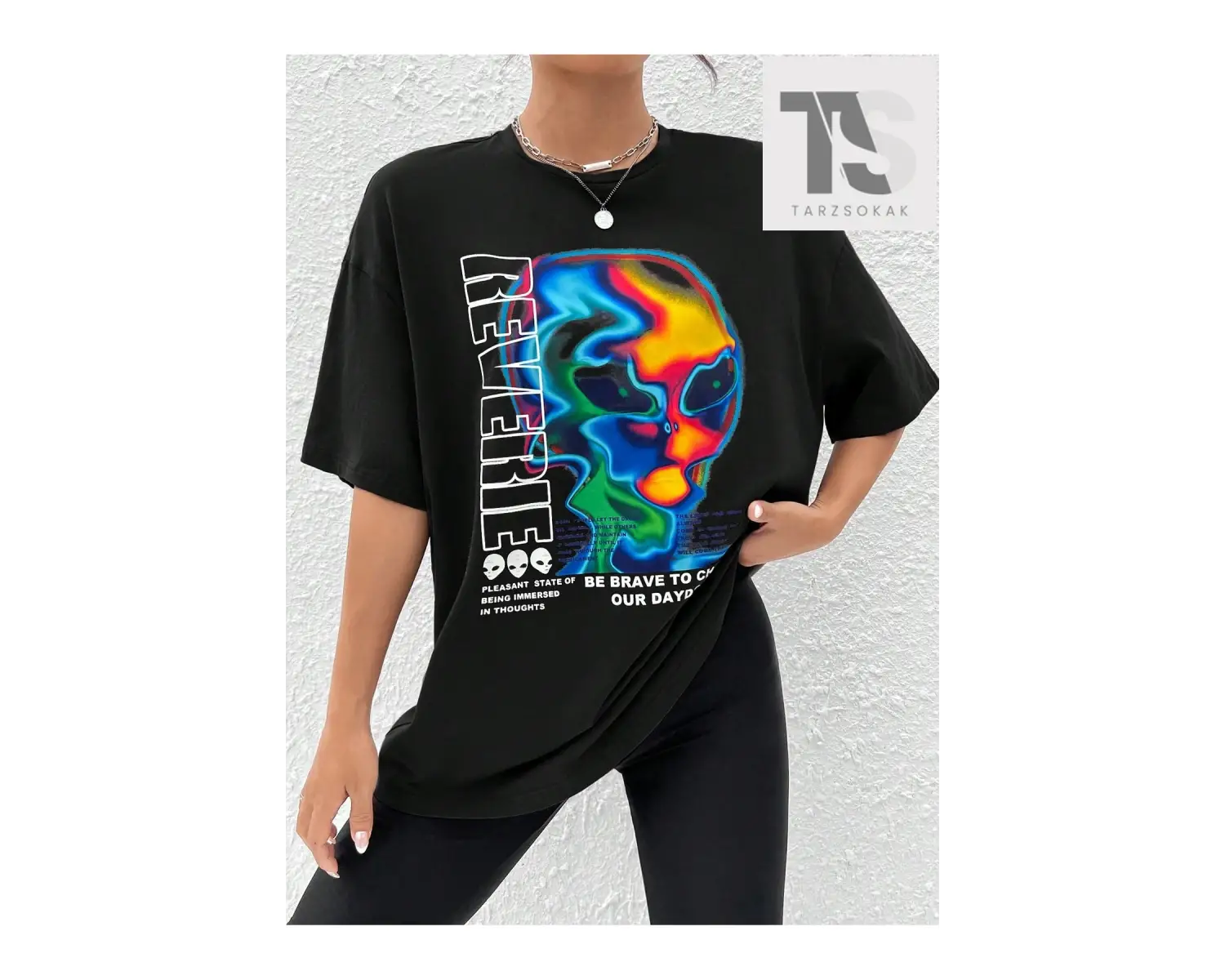 Coolane Sloganlı Grafik Düşük Omuzlu Tişört