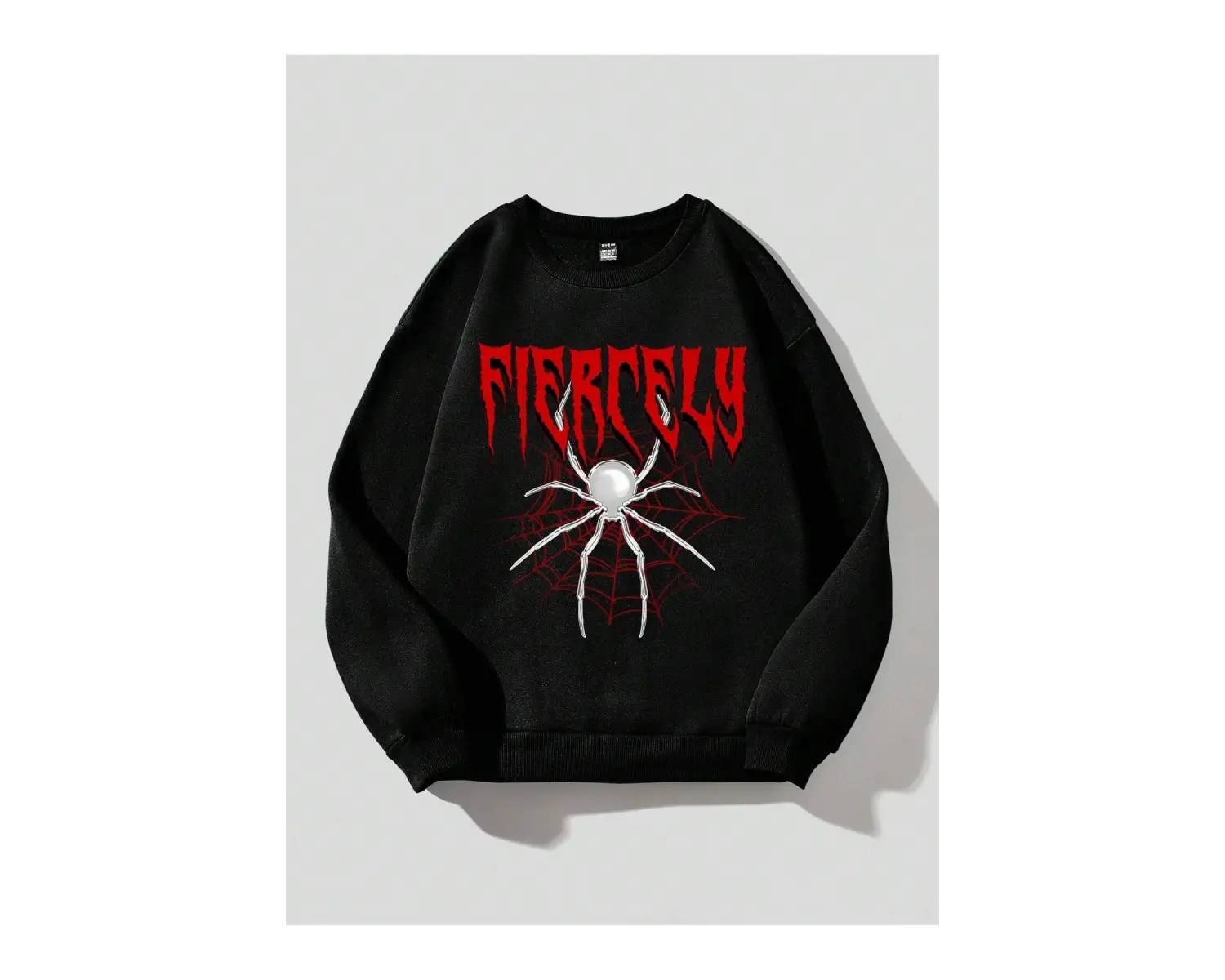 Coolane Spider & Letter Grafikli Termal Astarlı Sweat Siyah