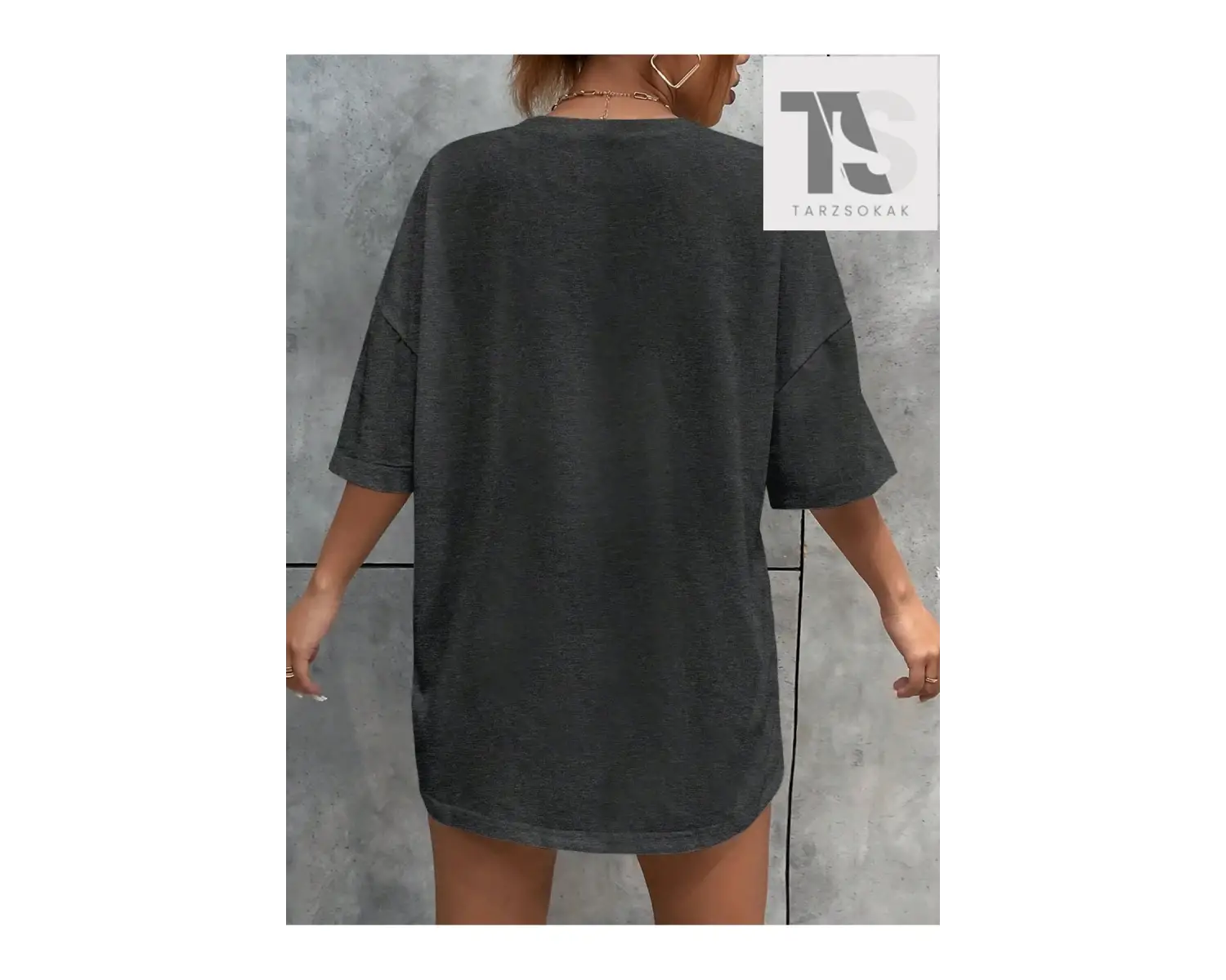 Coolane Yazılı Baskılı Düşük Omuz Tişört