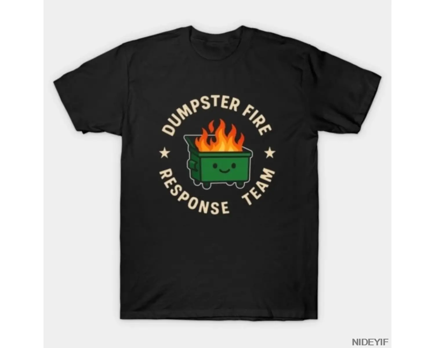 Çöp Kutusu Yangın Müdahale Ekibi Komik Kriz Yöneticisi Hediye Alaycı T-shirt Erkekler Kadınla