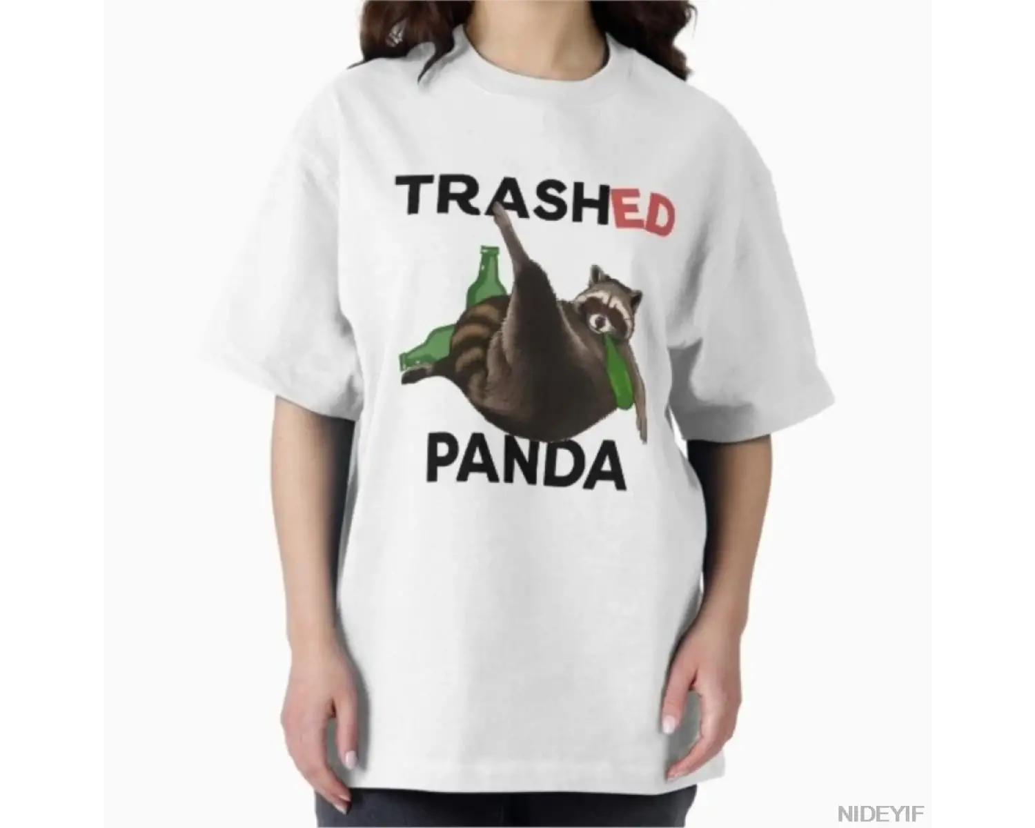 Çöp Kutusunda Panda Komik Racoon Meme T-shirt Erkekler Kadınlar Için % 100% Pamuk T Shirt Kıs