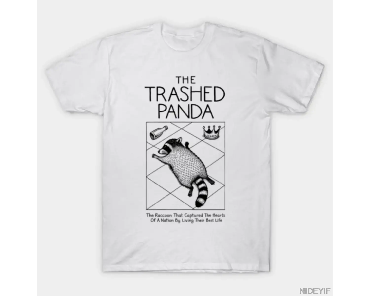 Çöp Kutusunda Panda Komik Sarhoş Rakun T-shirt Erkekler Kadınlar Için % 100% Pamuk T Shirt Kı