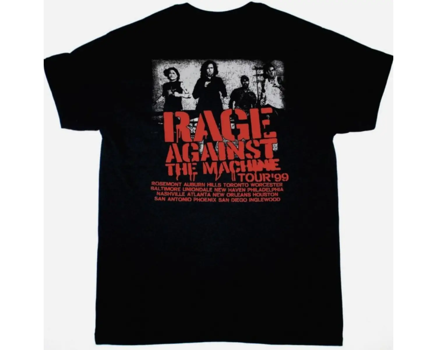 COZY POWELL DRUMS NEW BLACK T-SHIRT ÖN VE ARAKA BASKILI