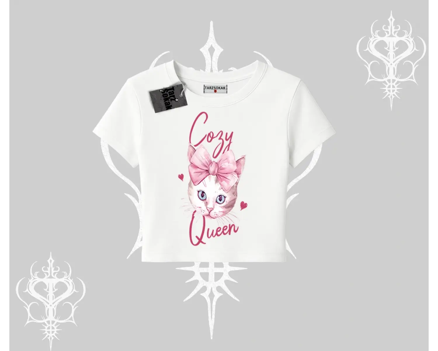 Cozy Queen Kedi Baskılı Babby Tee Tshirt