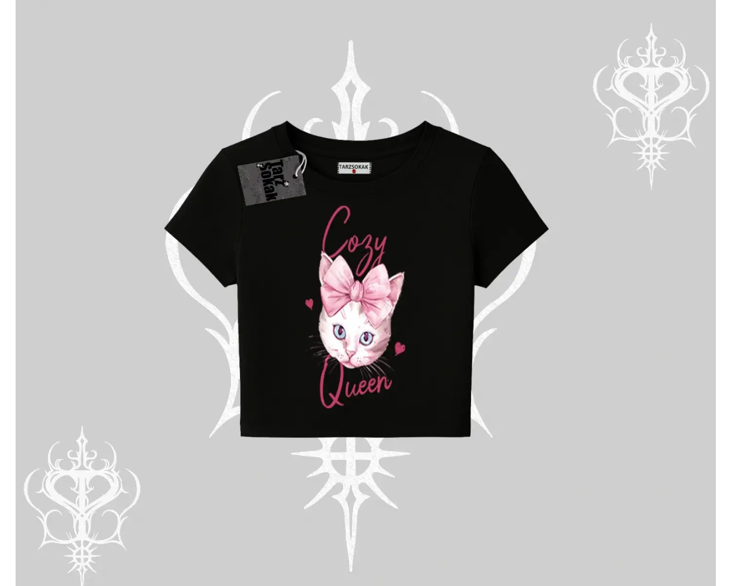 Cozy Queen Kedi Baskılı Babby Tee Tshirt
