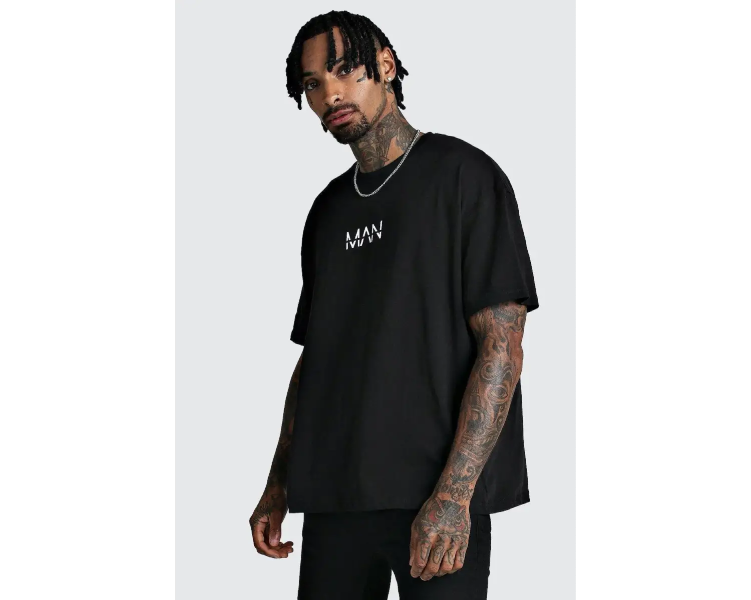 Crash Man African Erkek Beyaz Oversize Tshirt