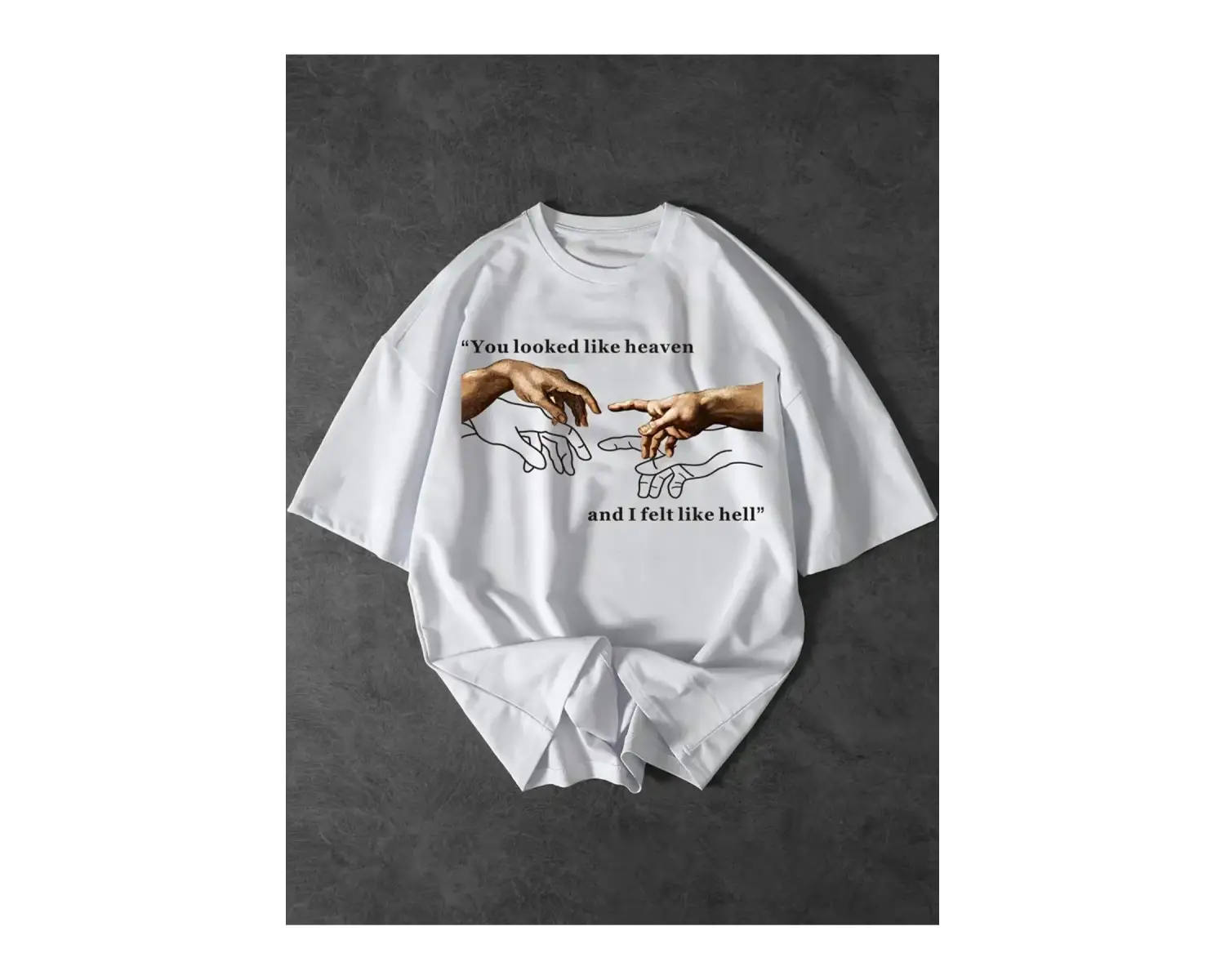 Creation Of Adam Baskılı Unisex Oversize