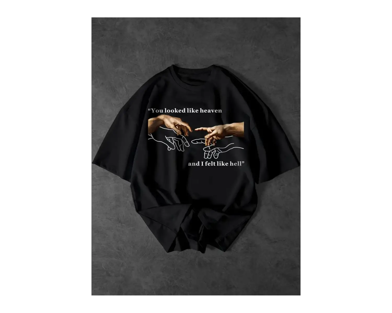 Creation Of Adam Baskılı Unisex Oversize