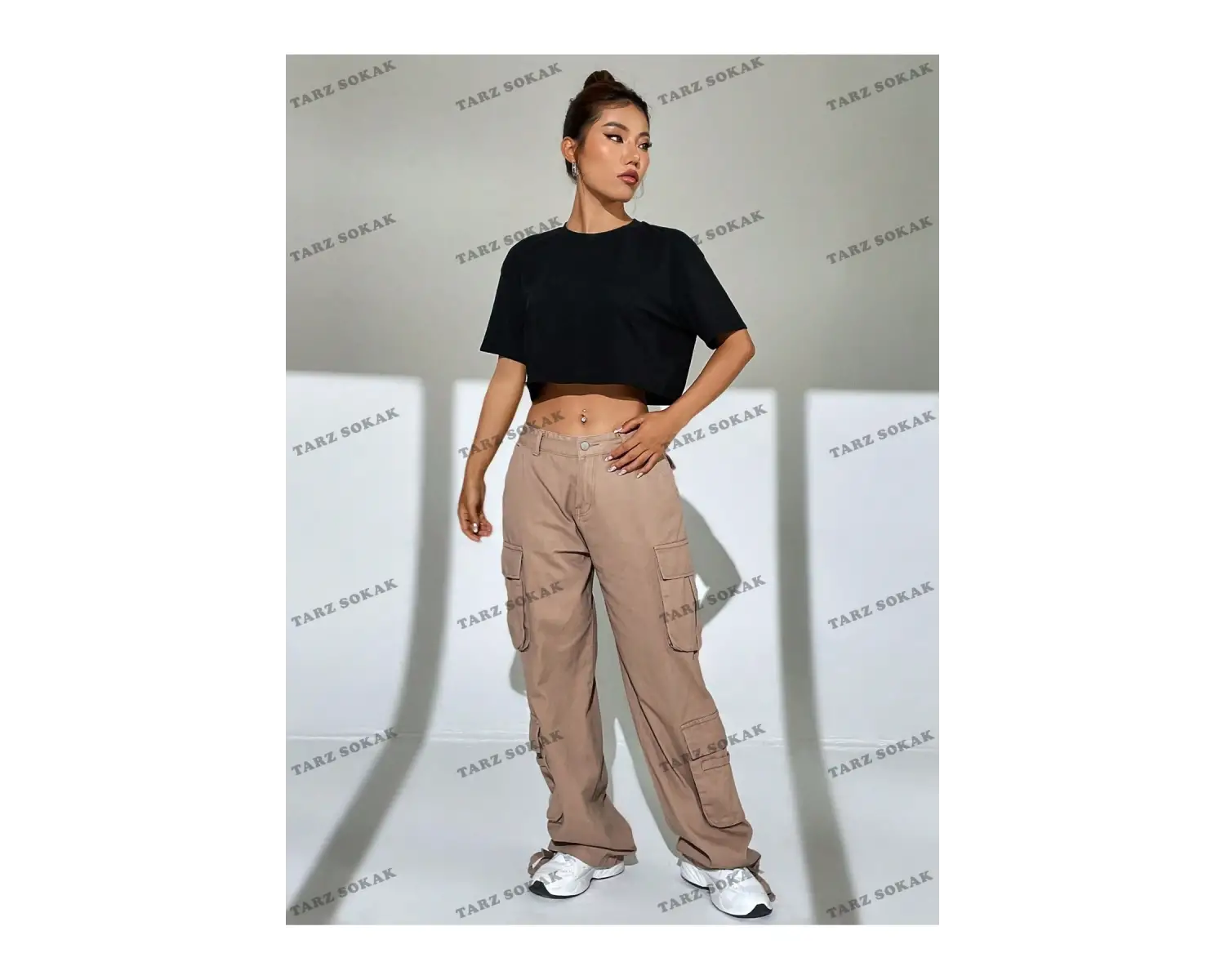 Crop CKOD-232913 Katı Düşük Omuz