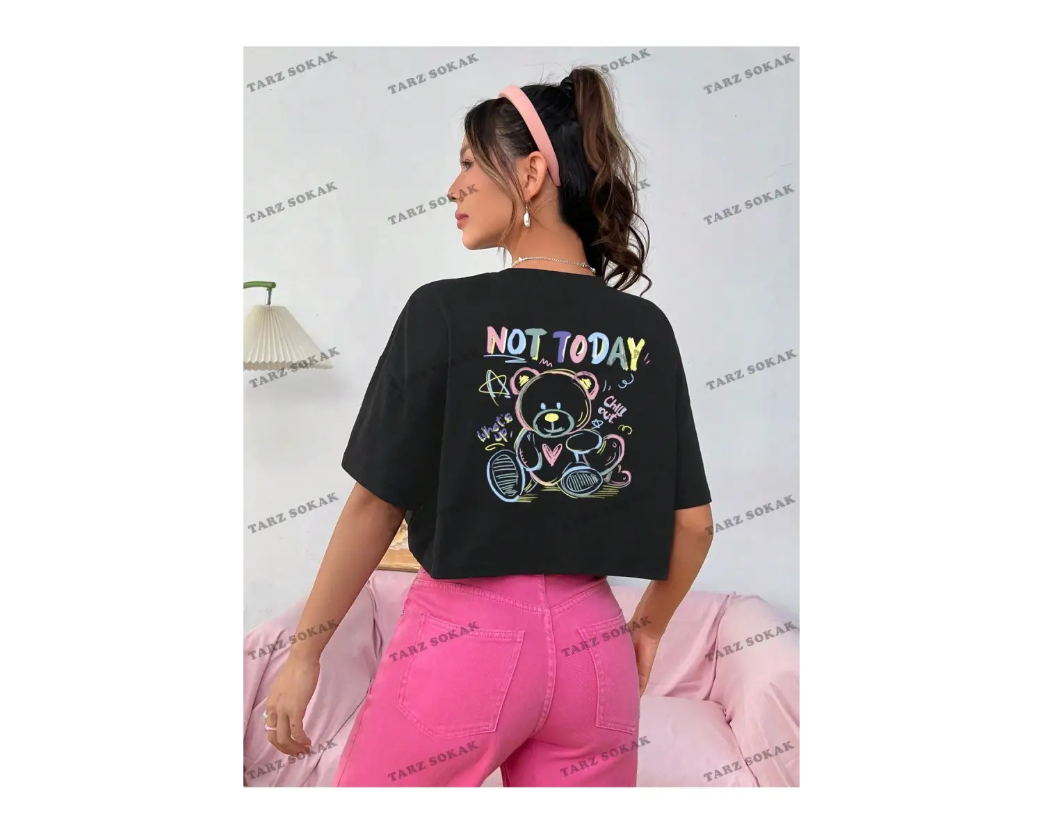 Crop CKOD-232913 Katı Düşük Omuz Kısa