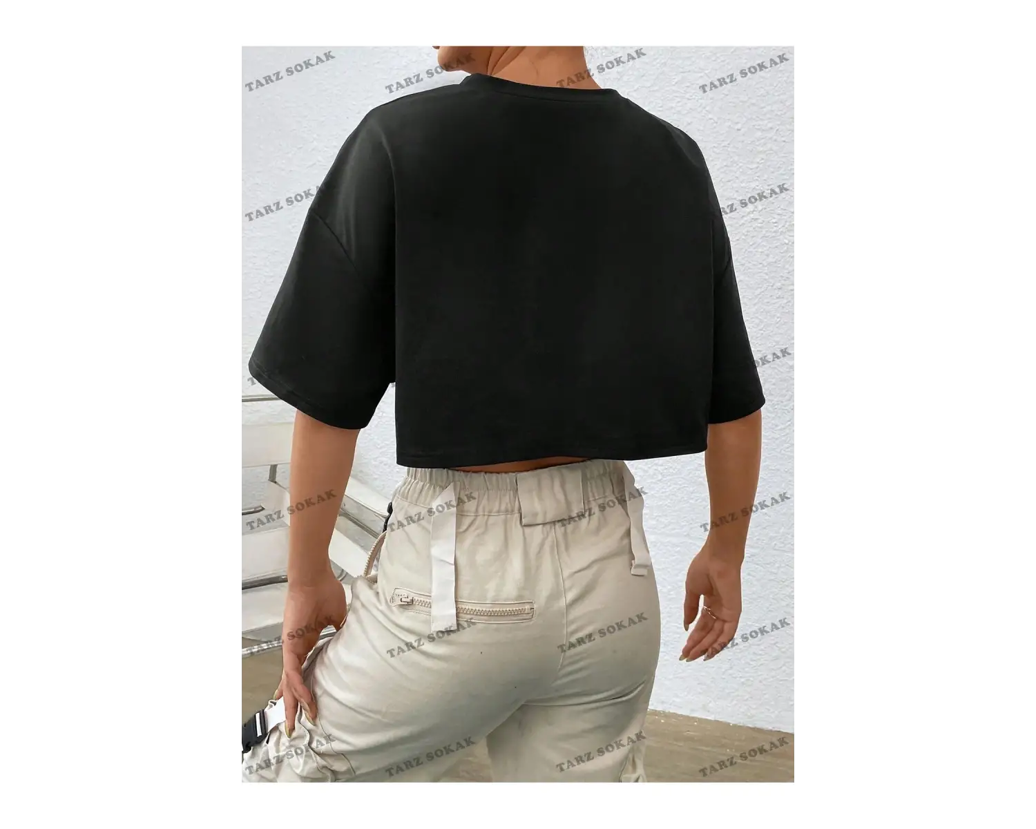 Crop CKOD-232913 Katı Düşük Omuz Kısa