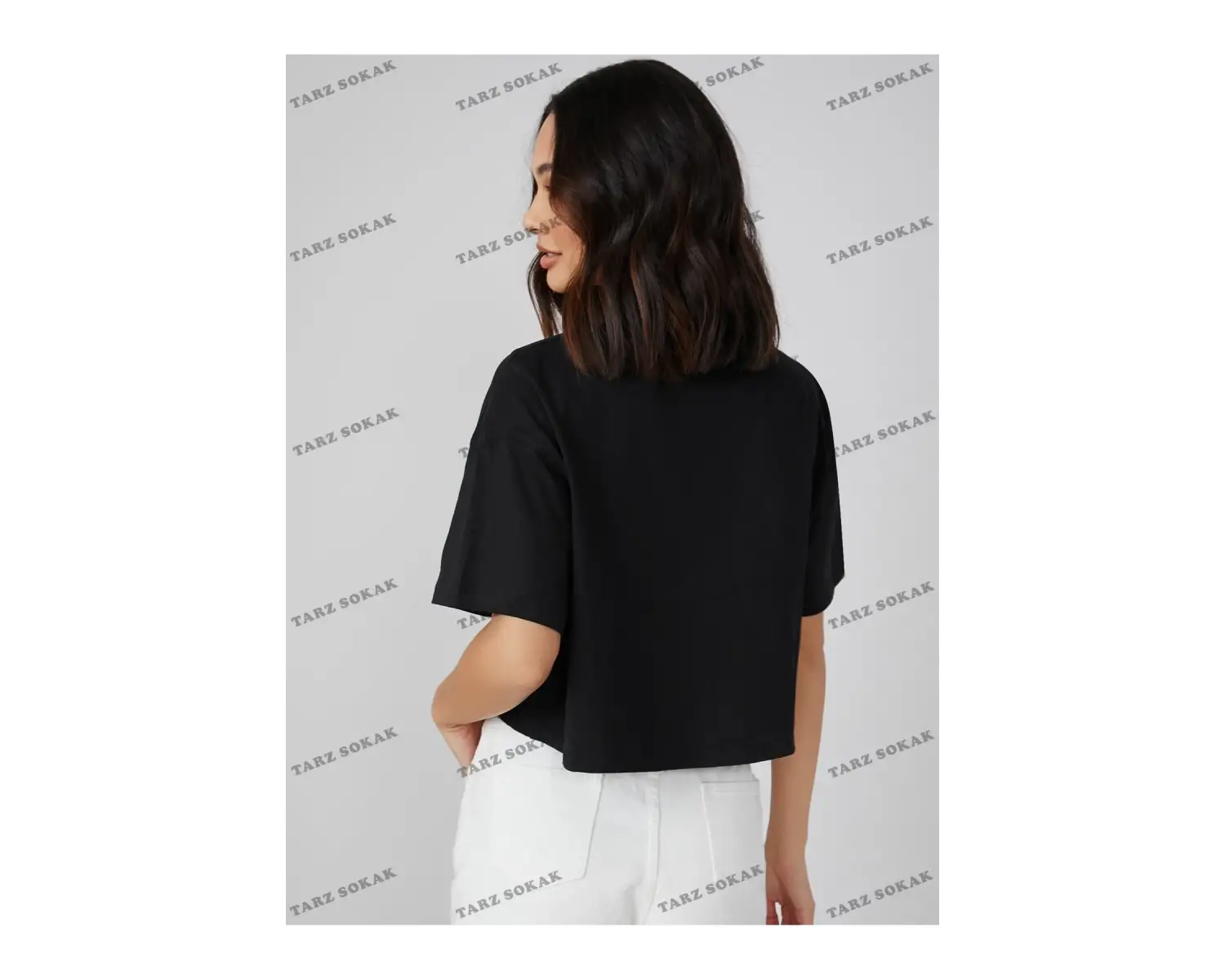 Crop CKOD-232913 Pamuk Damla Omuz Düz Kısa