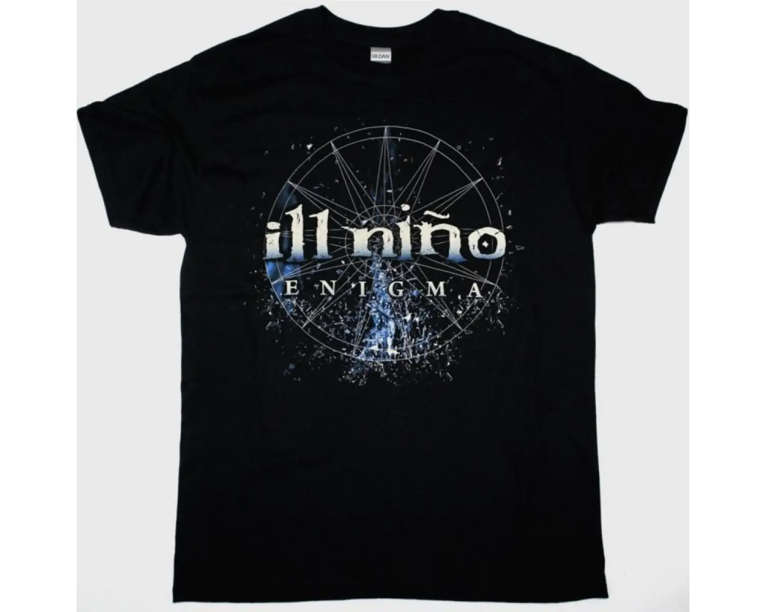 CROWBAR SYMMETRY IN BLACK NEW BLACK T-SHIRT ÖN VE ARAKA BASKILI