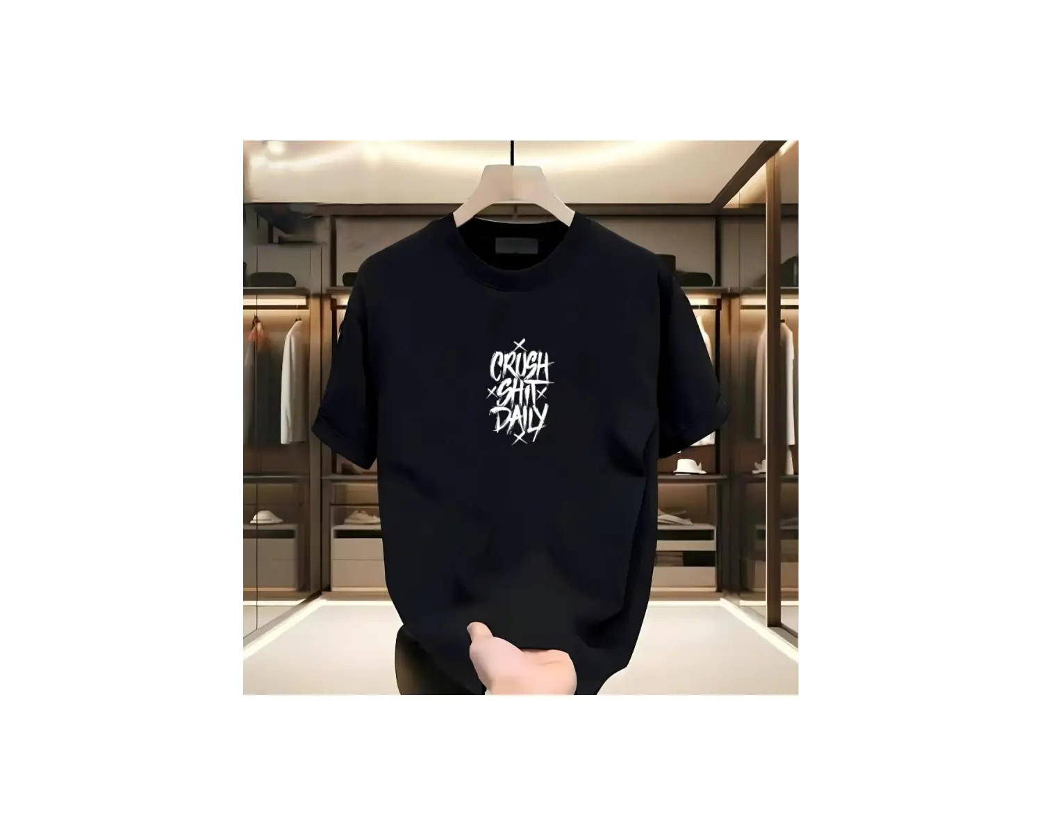 Crush Baskılı Beyaz