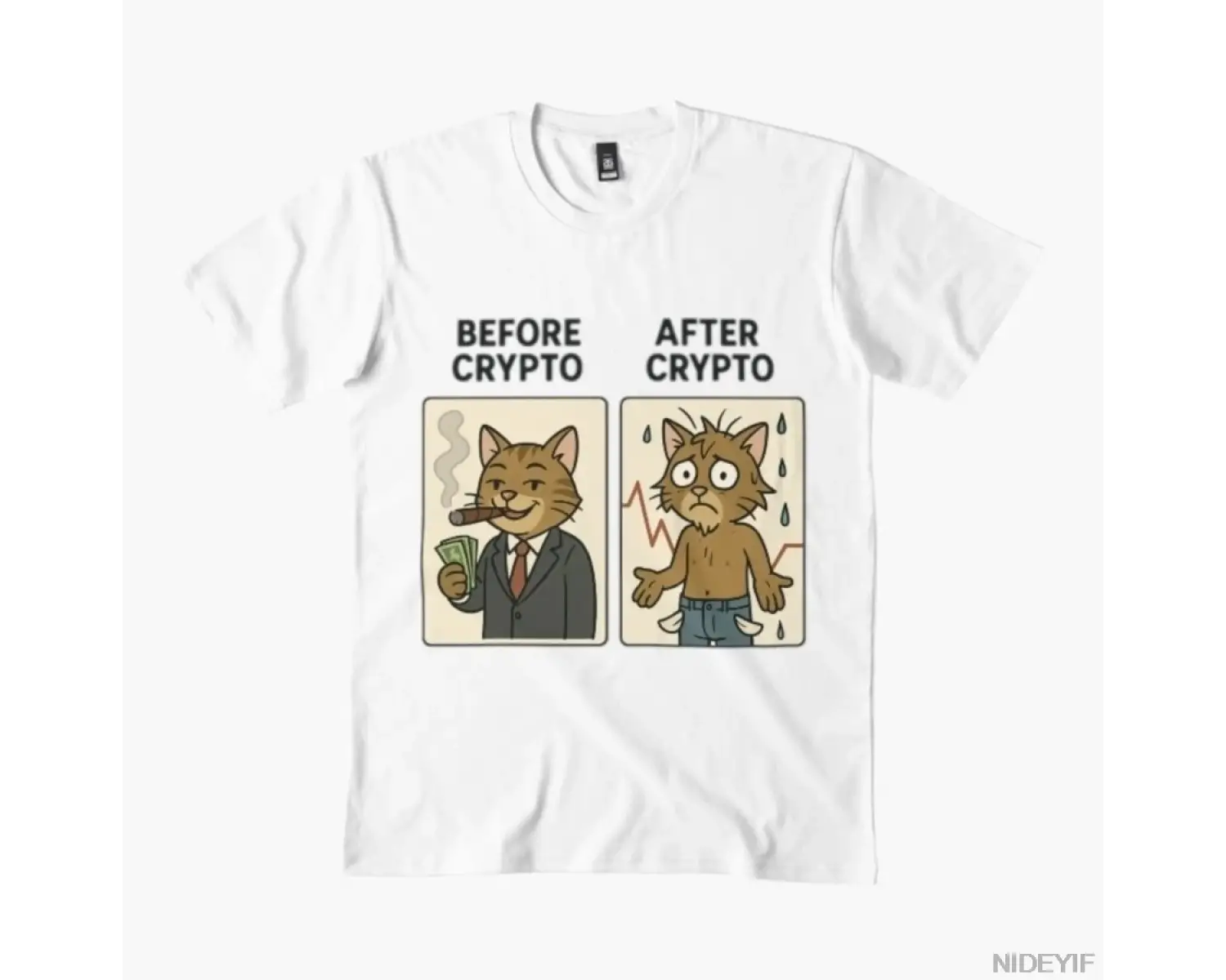 CRYPTO ÖNEMDE Erkek Kadın Tişörtleri %100 Pamuklu Tişörtler Kısa Kollu Üstler 1215-2