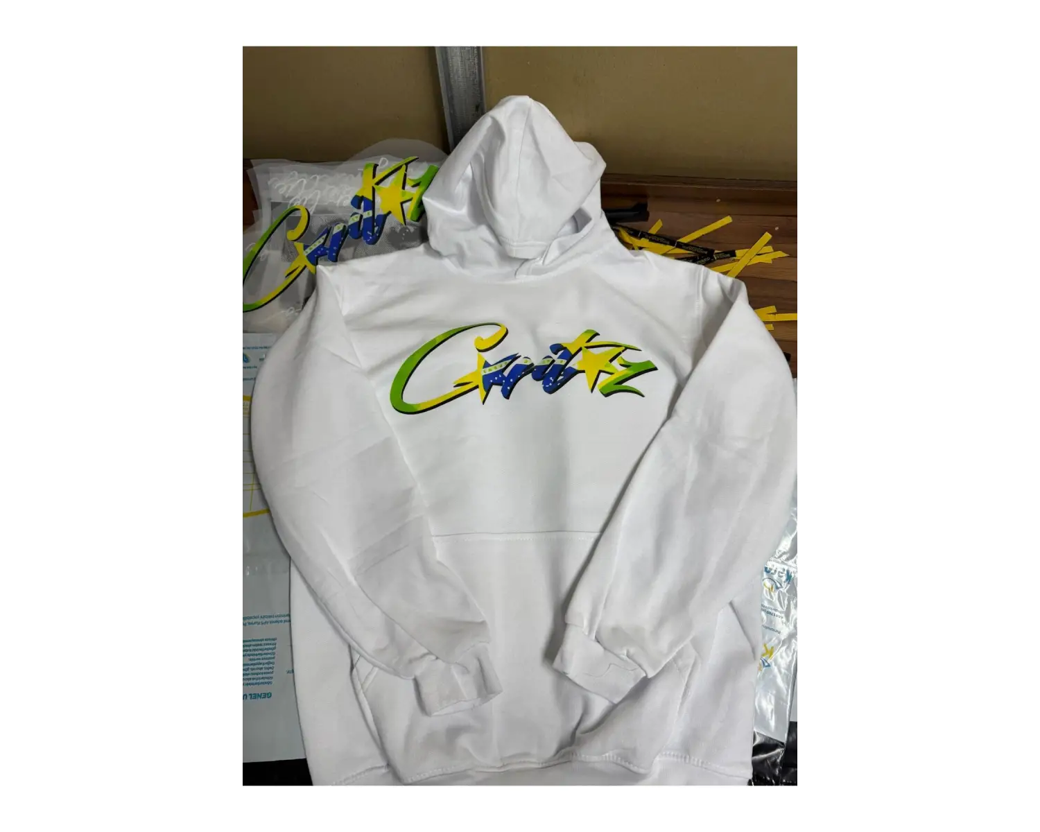 crzt brazil ünisex oversize sweatshirt beyaz
