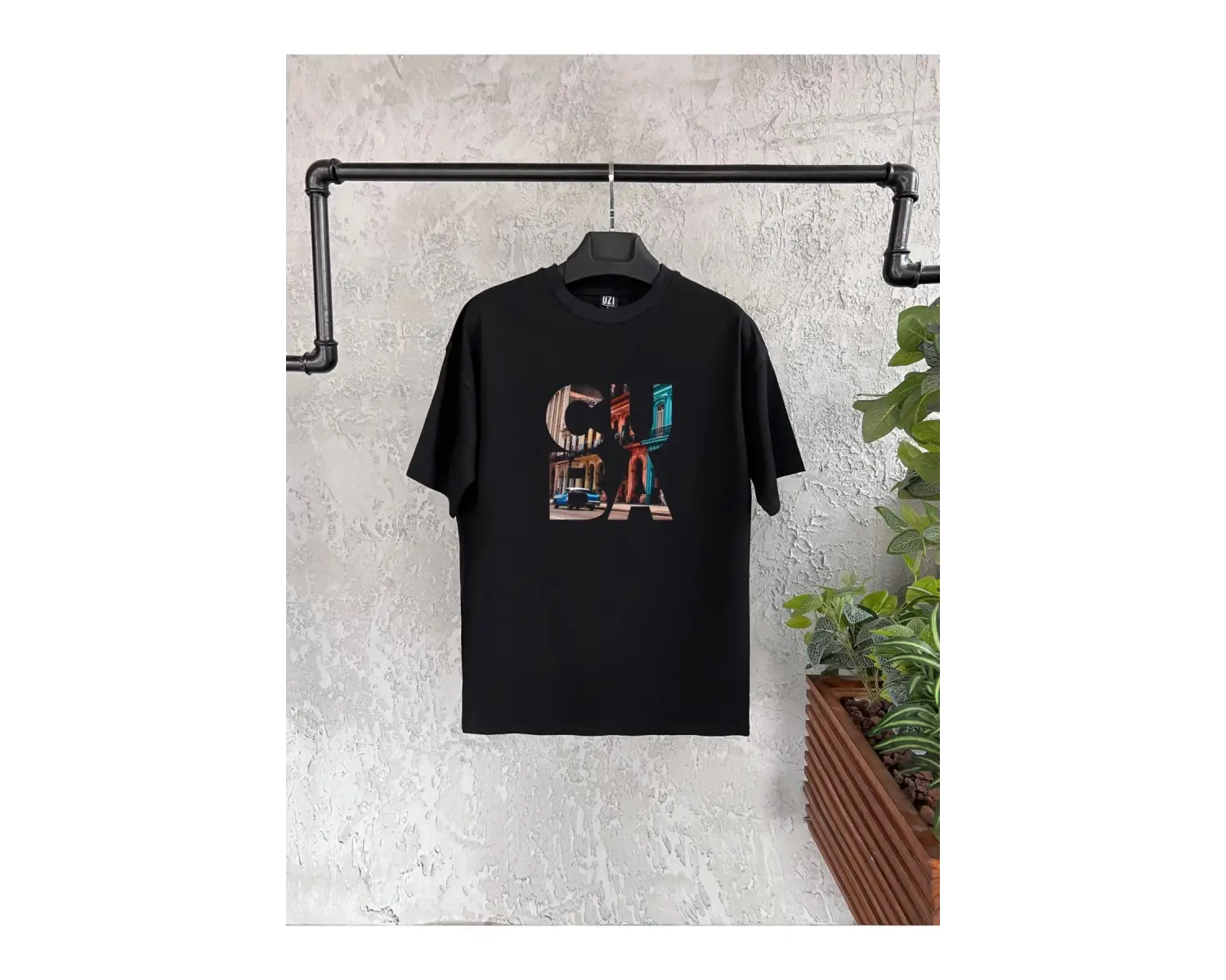 Cuba Baskılı Beyaz Erkek