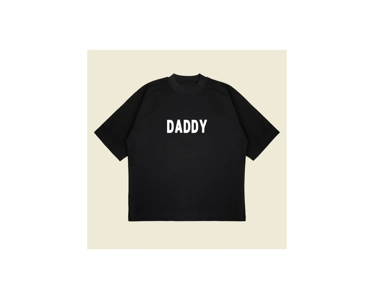 Daddy Baskılı Oversize Unisex Pamuklu Nefes Alan Kalın Kumaşlı