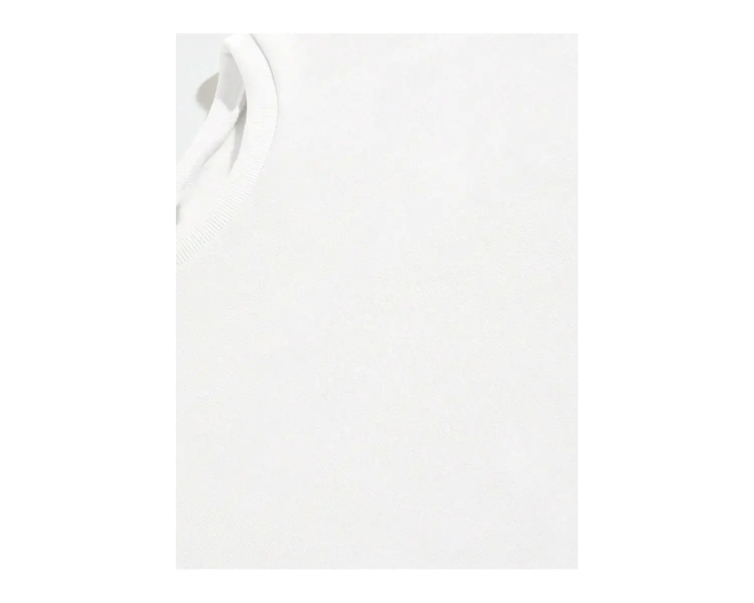 Dağ ve Güneş Desenli Damla Omuz Sweatshirt Beyaz