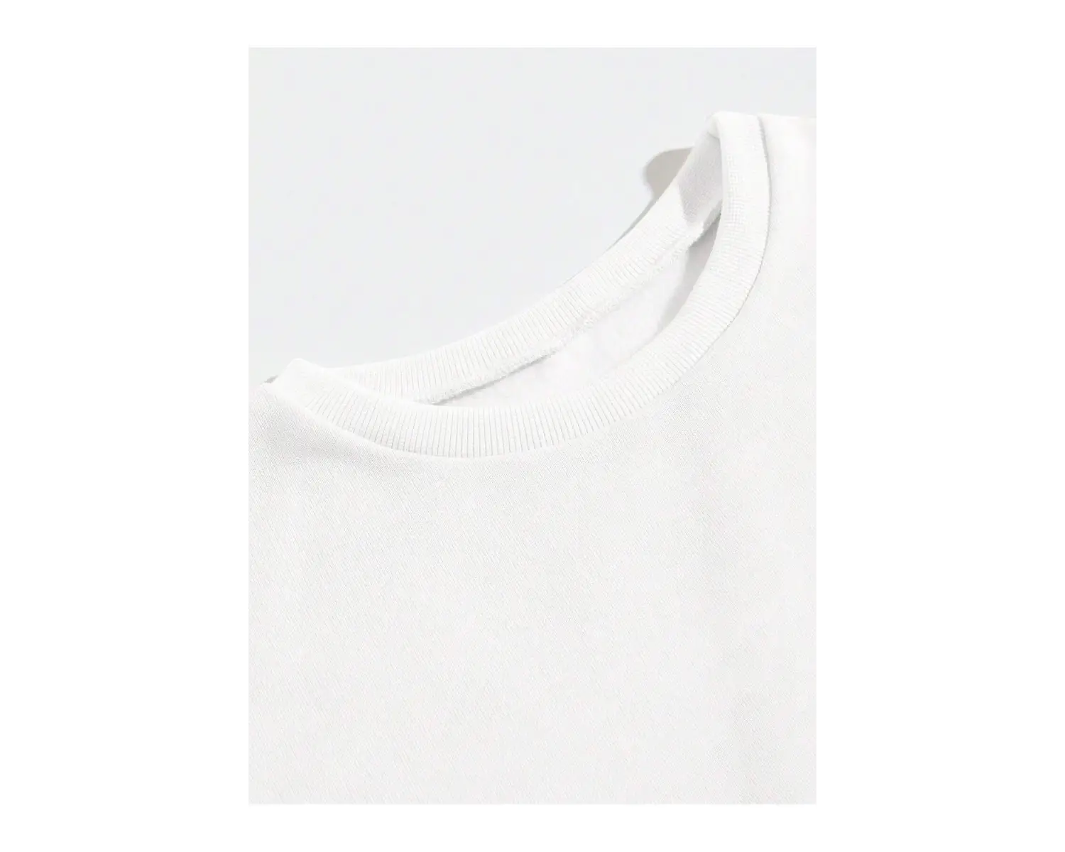 Dağ ve Güneş Desenli Damla Omuz Sweatshirt Beyaz