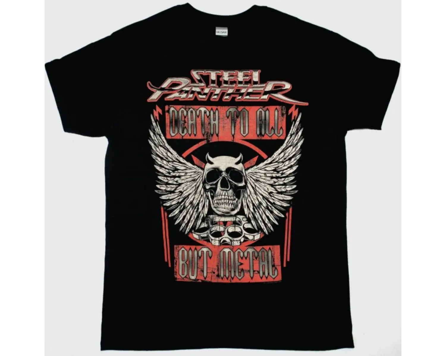 DAVID LEE ROTH EAT EM AND SMILE ROTH RULES NEW BLACK T-SHIRT ÖN VE ARAKA BASKILI