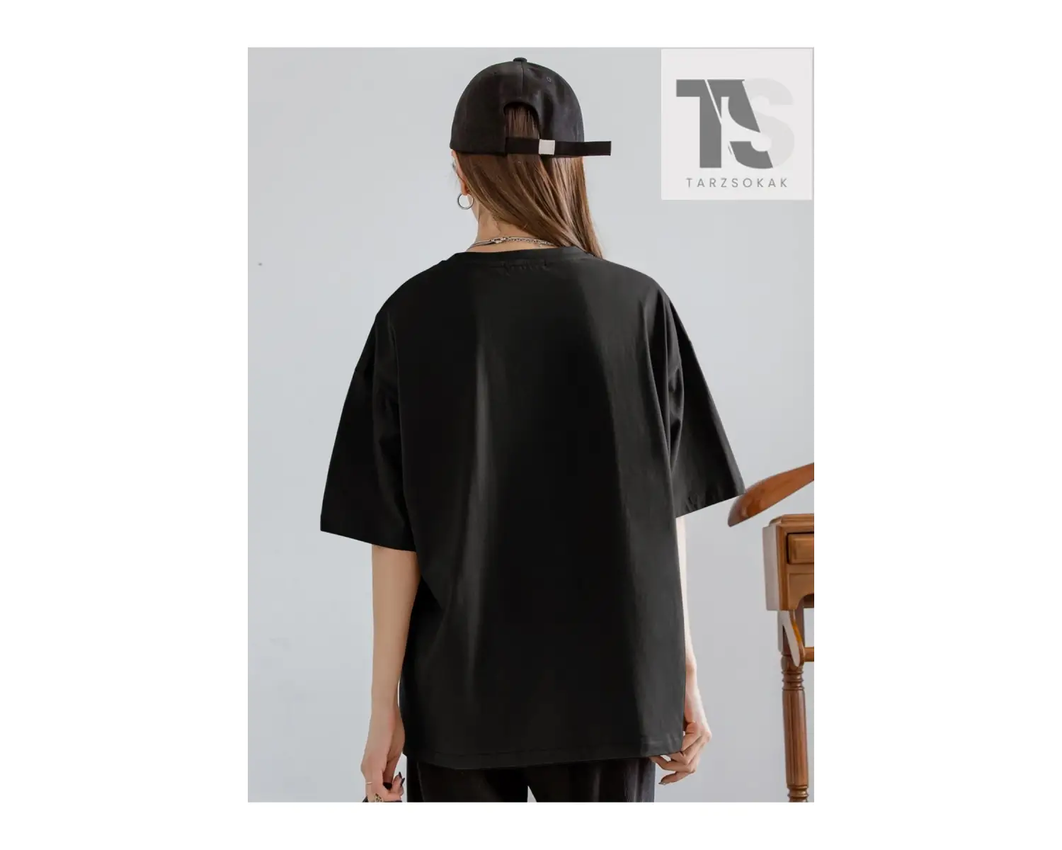 Dazy-Les Slogan Grafikli Düşük Omuzlu Tişört