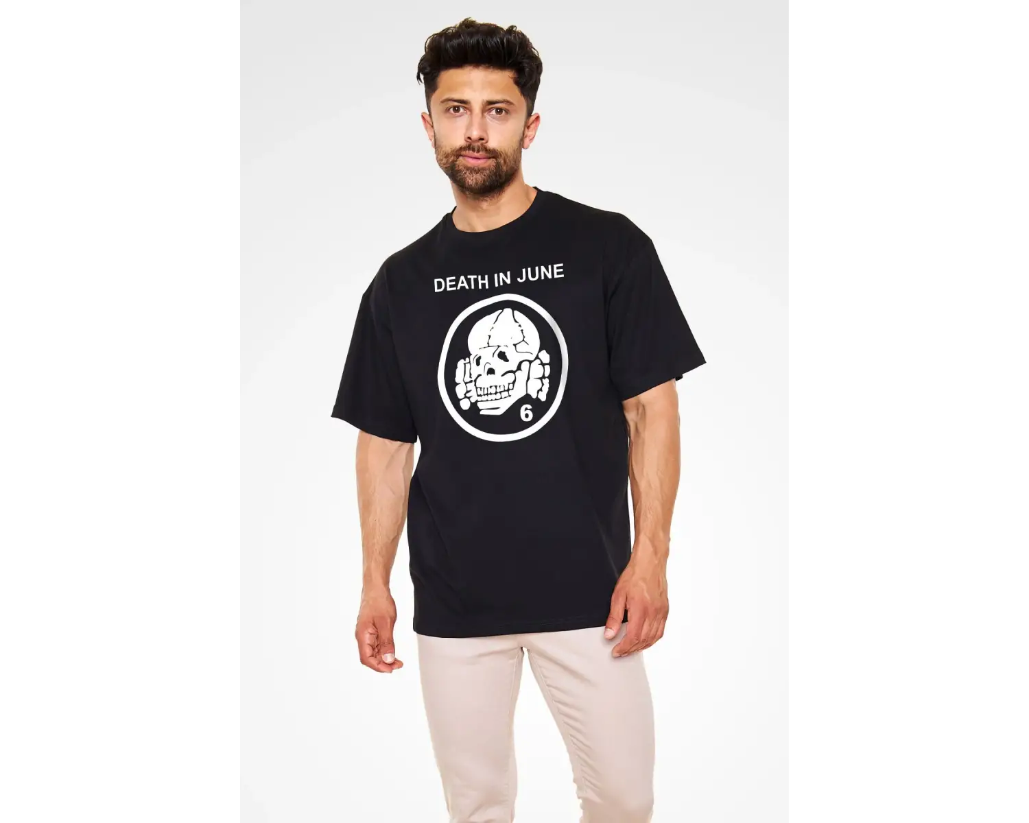 Death In June Siyah Unisex Oversize Tişört T-shirt