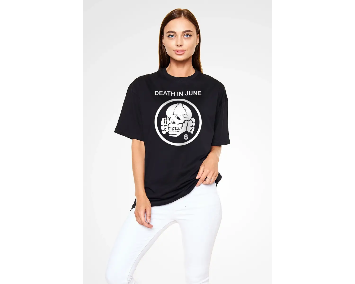Death In June Siyah Unisex Oversize Tişört T-shirt