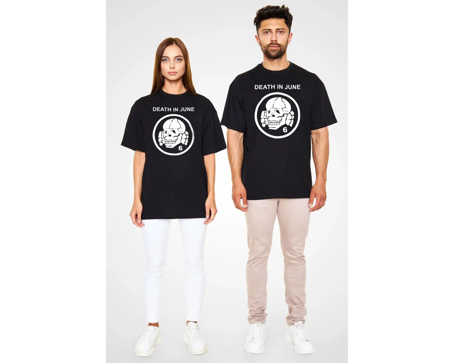 Death In June Siyah Unisex Oversize Tişört T-shirt