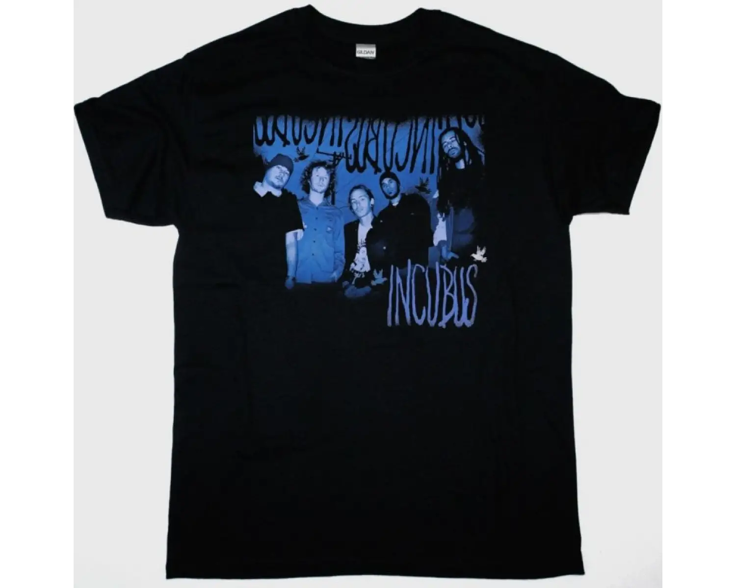 DEEP PURPLE BURN NEW BLACK T-SHIRT ÖN VE ARAKA BASKILI