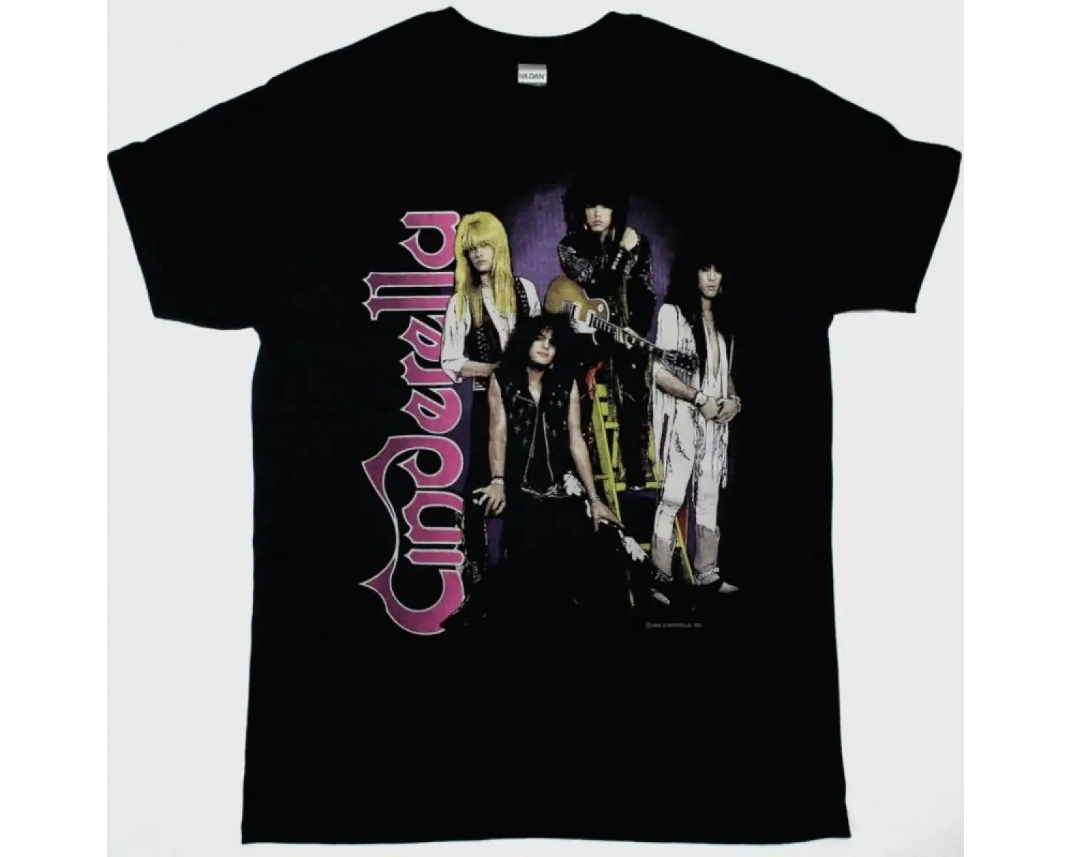 DEF LEPPARD HYSTERIA NEW BLACK T-SHIRT ÖN VE ARAKA BASKILI