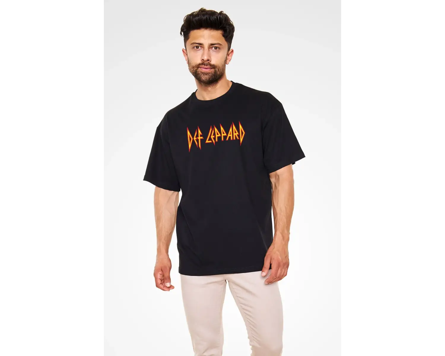 Def Leppard Siyah Unisex Oversize Tişört T-shirt