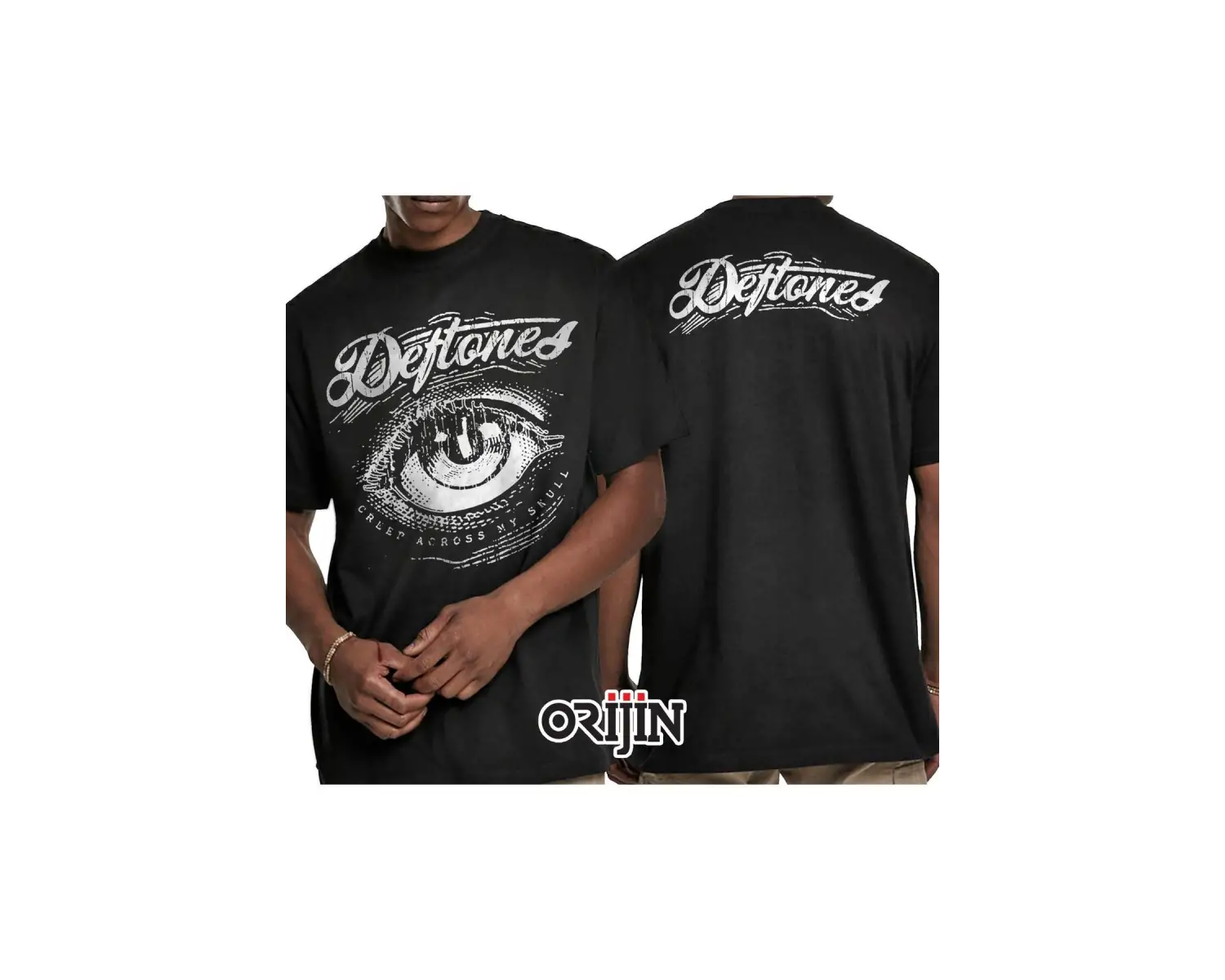 Deftones Creep Across My Skull Ön Arka Baskılı Unisex Siyah