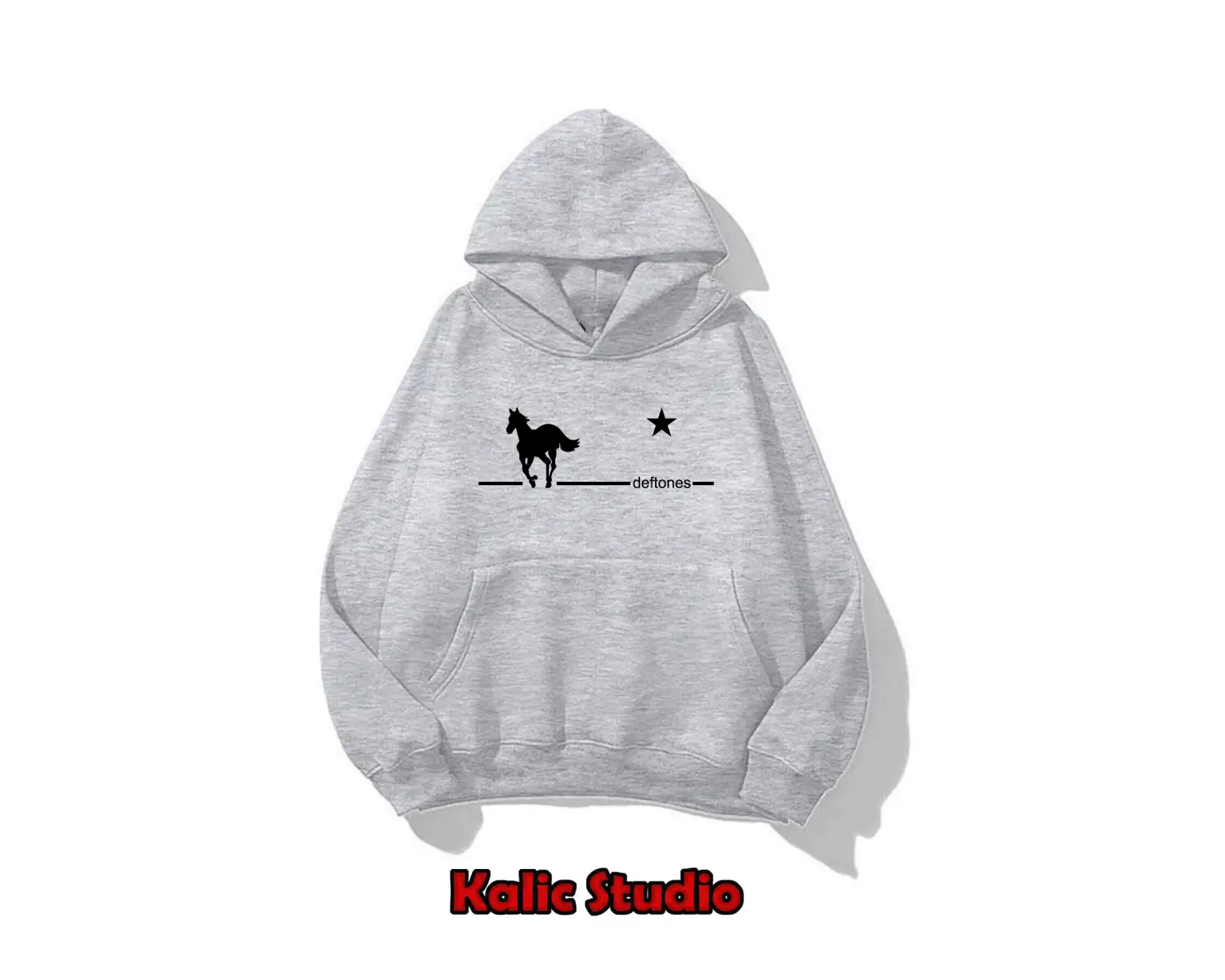 deftones oversize sweatshirt ünisex gri