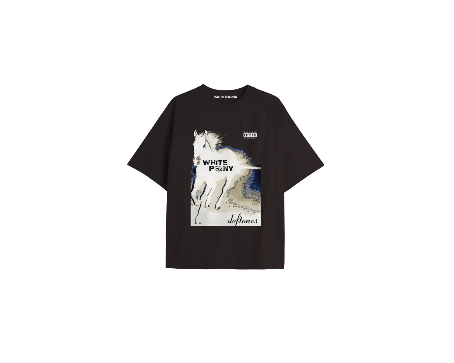 deftones whıte pony oversize t-shirt siyah