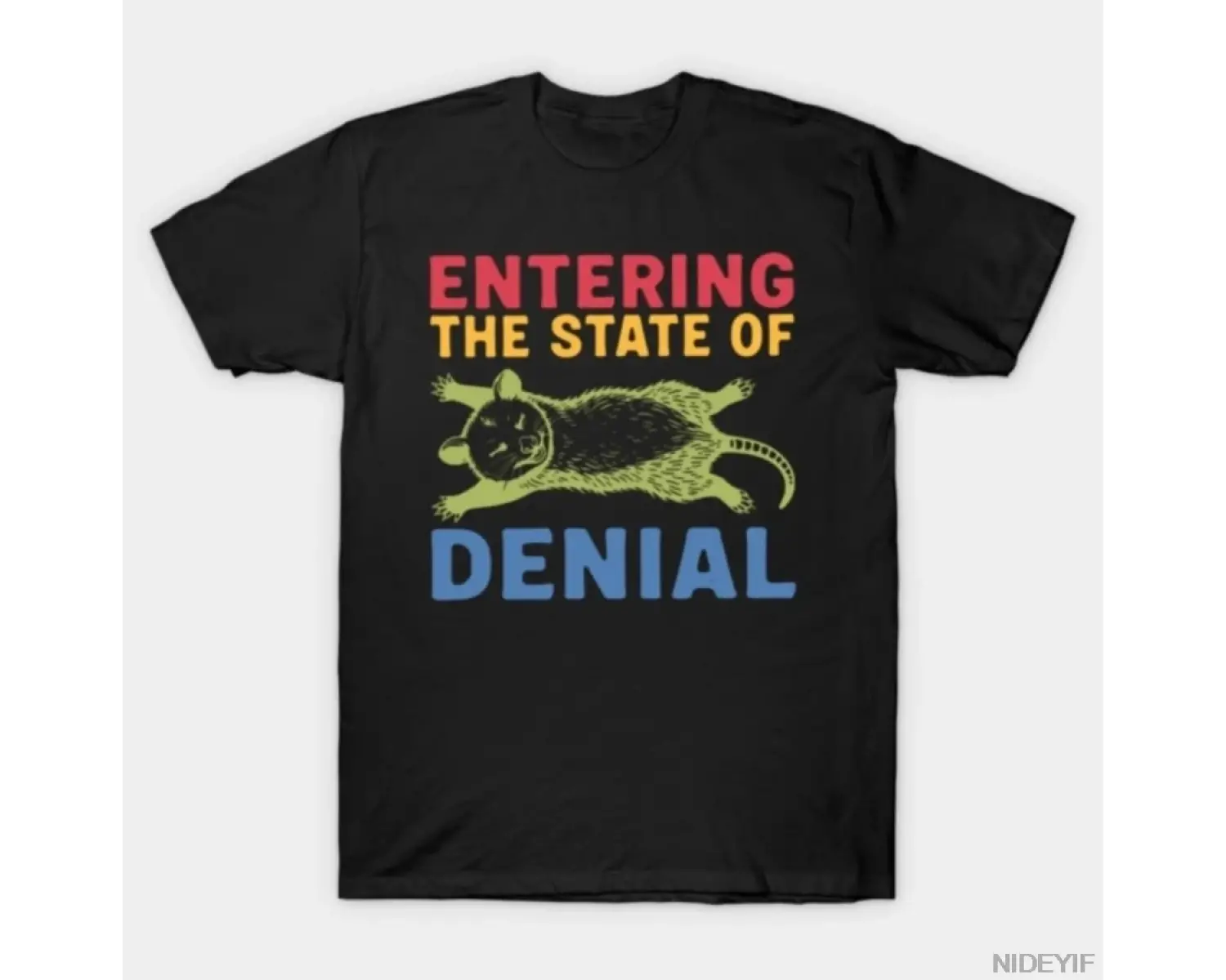 Denial Eyaletine Giriyor Kedi Erkek Kadın Tişörtü %100 Pamuklu Tişörtler Kısa Kollu Üstler 01