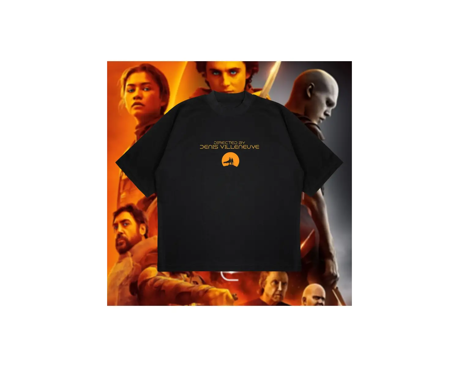 Dennis Villeneuve Baskılı Oversize Unisex Pamuklu Nefes Alan Kalın Kumaşlı