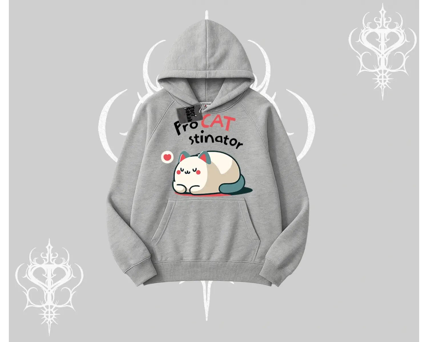 Detective Kitten Kedi Baskılı Biskilet Sweatshirt