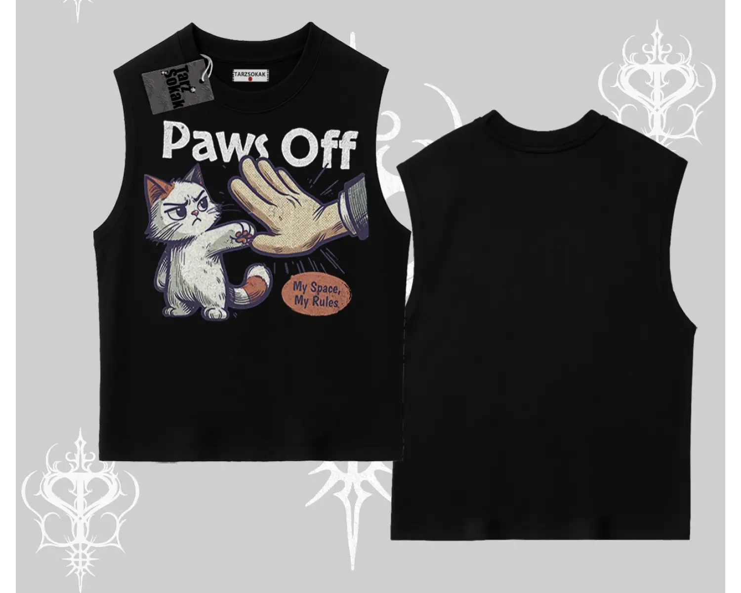 Detective Kitten Kedi Baskılı Kapşonlu Sweatshirt