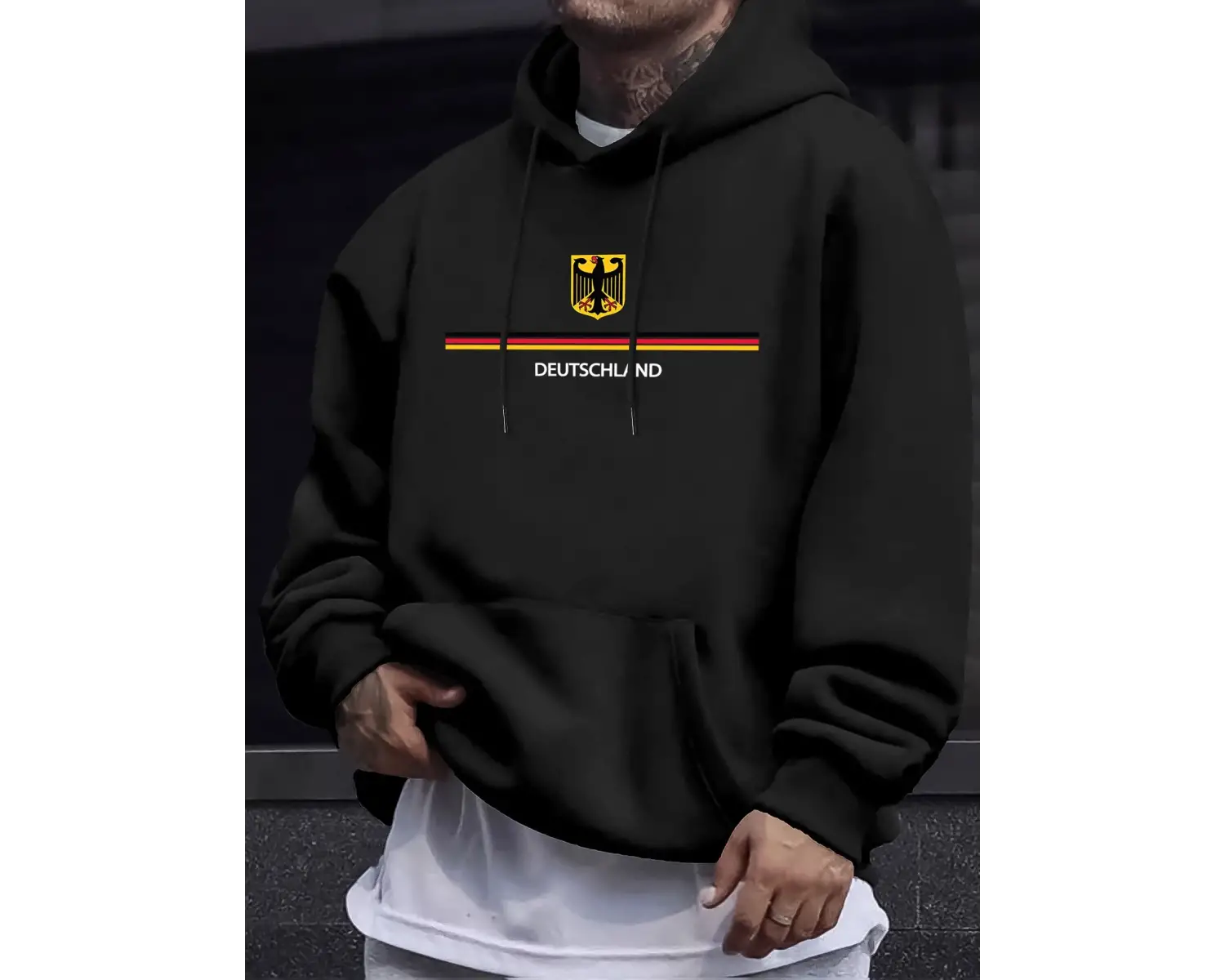 Deutschland Mektup Yaratıcı Baskı Unisex Spor Giysileri Sıcak Polar Kazak Sonbahar Spor Giysi