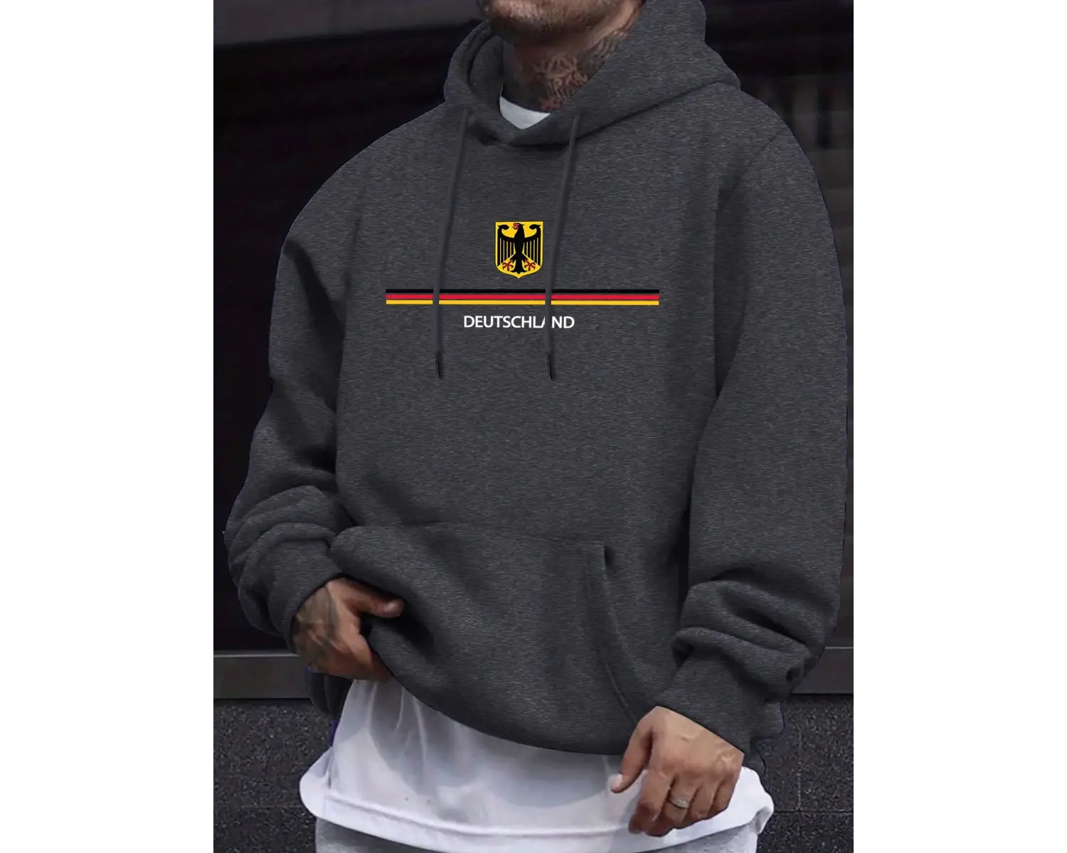 Deutschland Mektup Yaratıcı Baskı Unisex Spor Giysileri Sıcak Polar Kazak Sonbahar Spor Giysi