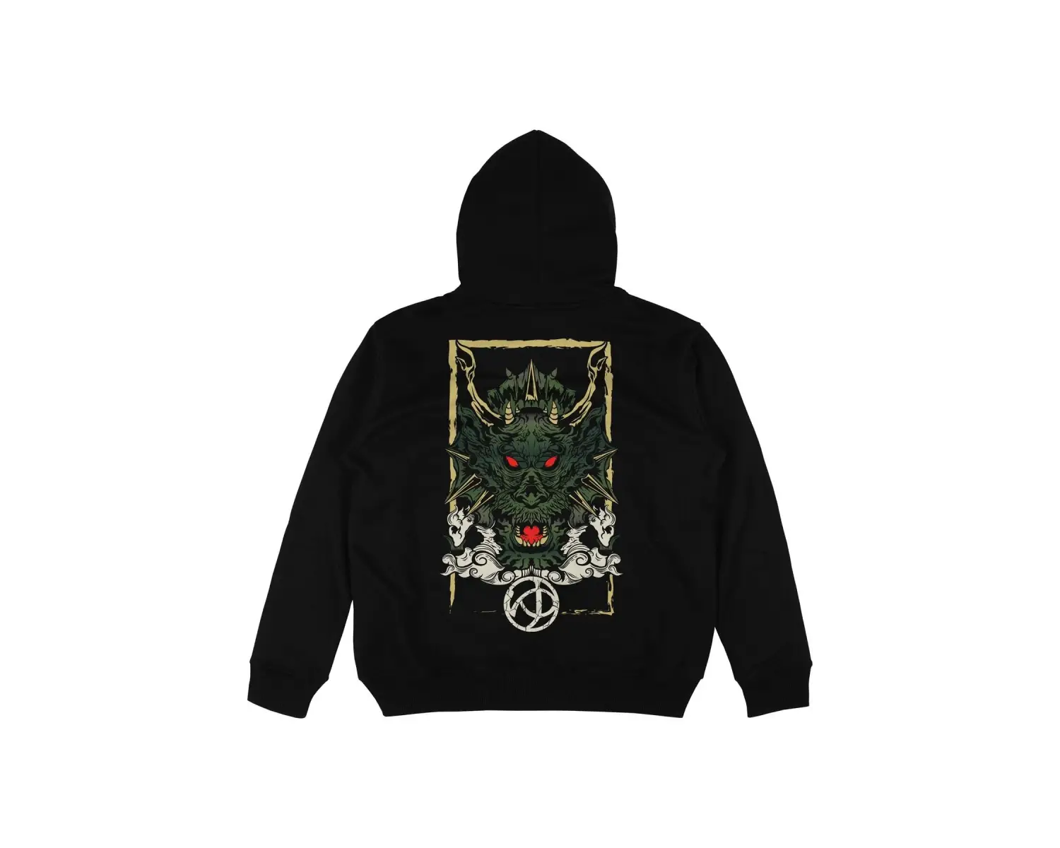 Devil Siyah Oversize Unisex Kapüşonlu Sweatshirt Hoodie