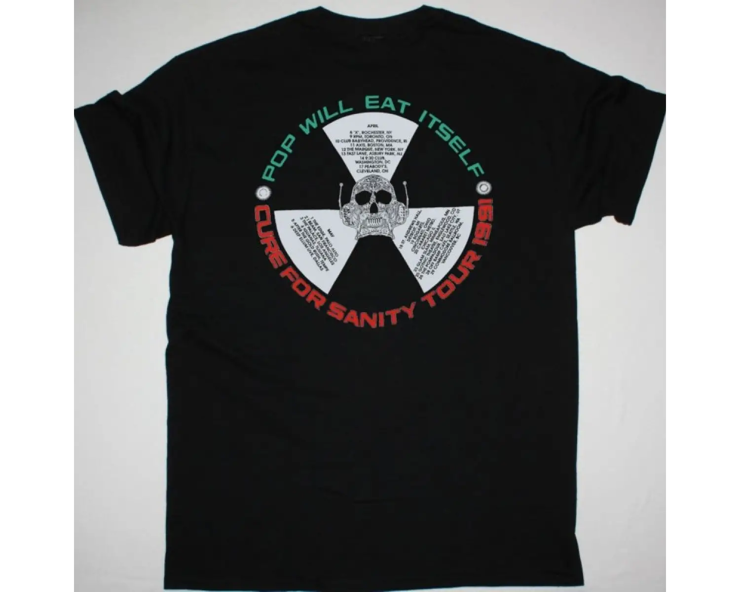 DIE KRUPPS I 92 NEW BLACK T-SHIRT ÖN VE ARAKA BASKILI