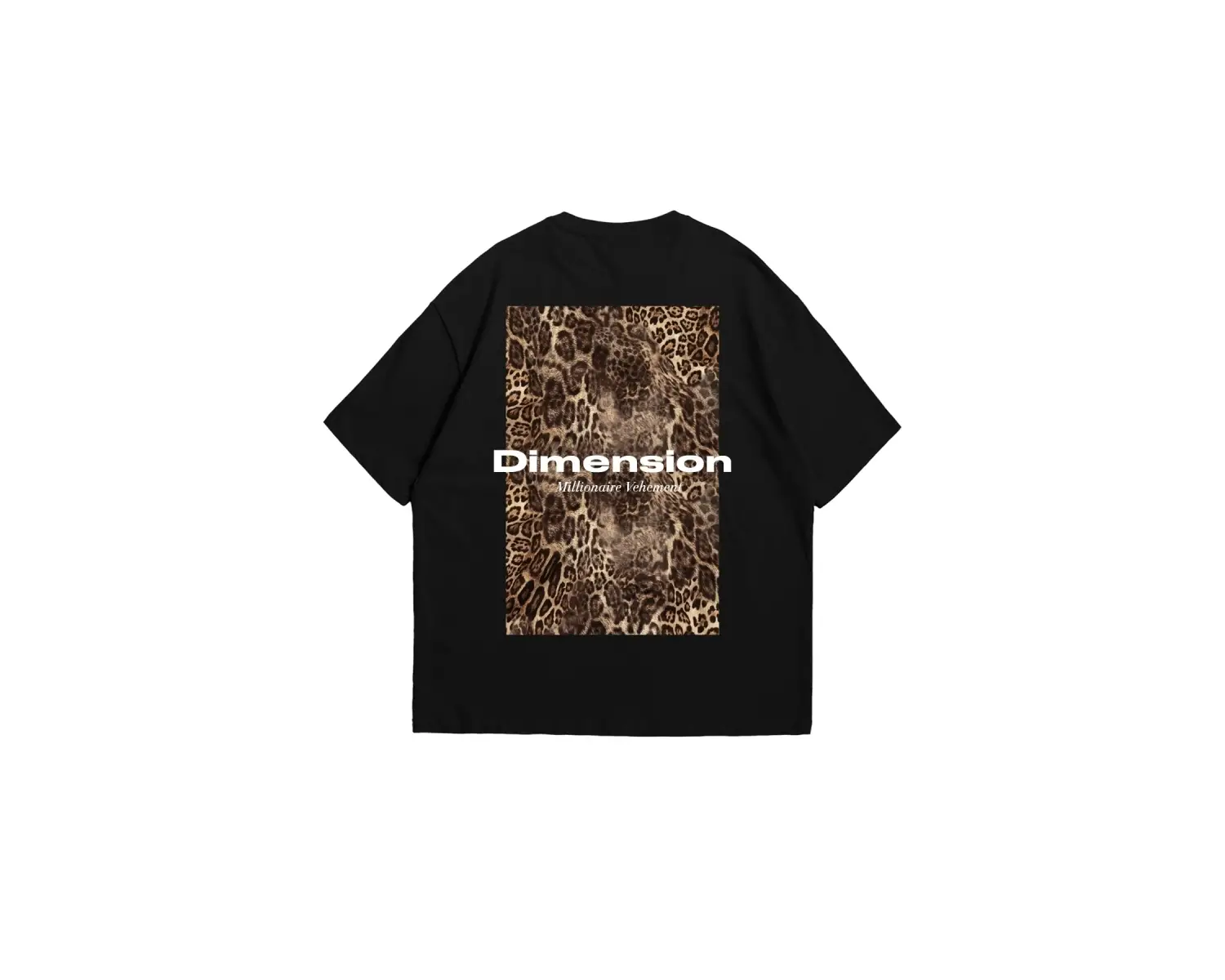 Dİmension Baskılı Leopar Desenli 24/1 Oversize Unisex Beyaz