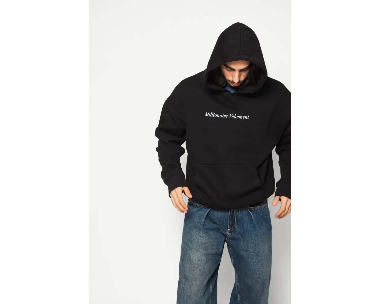 Dimension Leopar Baskılı Oversize Unisex Premium Beyaz